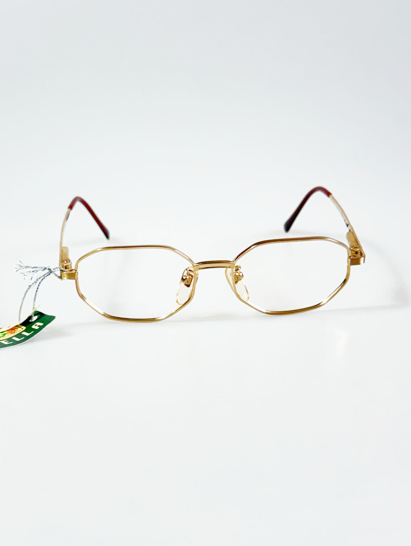 90's CAPELLA Gold Slim Geometric Metal Frame Glasses