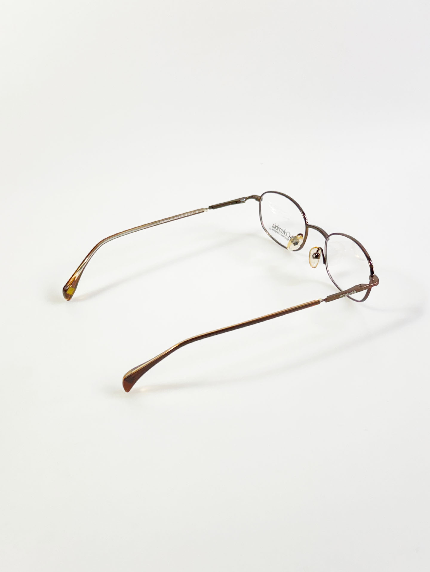 Columbia Brown Slim Oval Metal Glasses