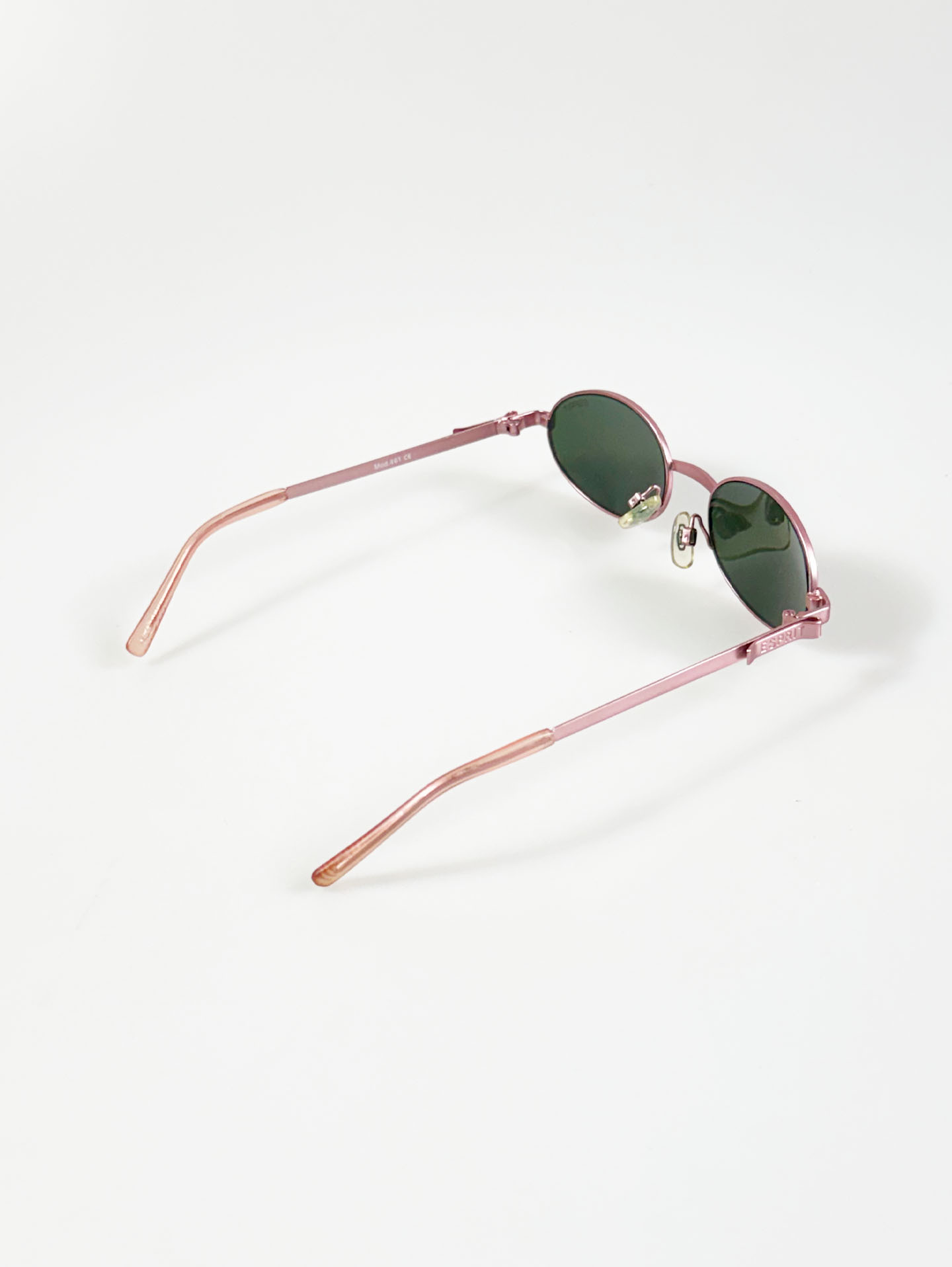90's ESPRIT Pink Slim Oval Metal Sunglasses