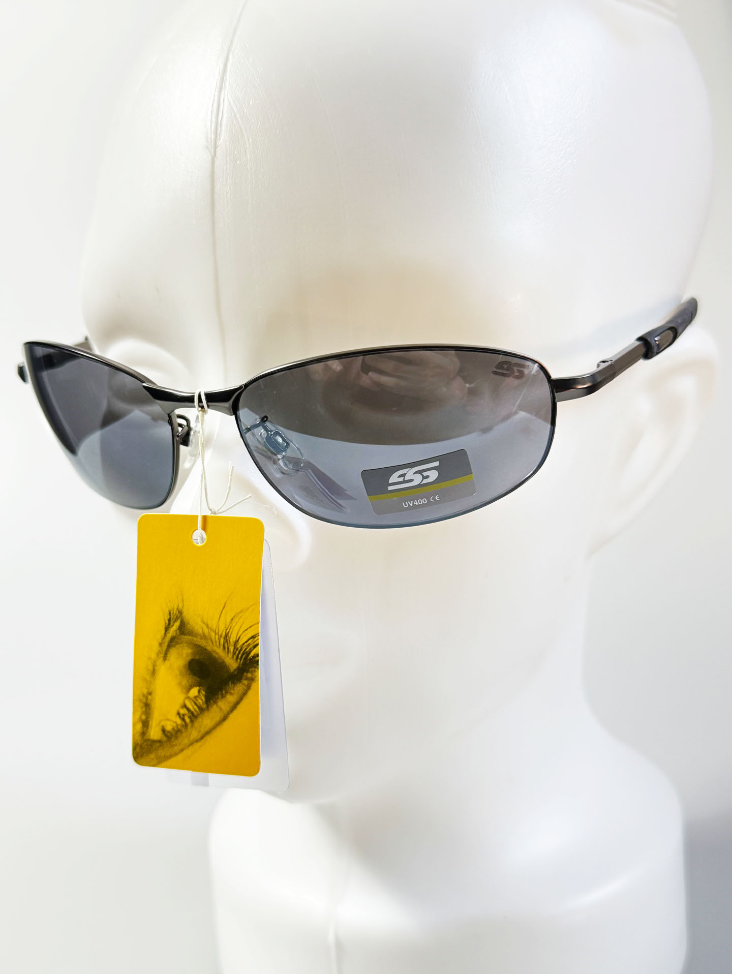 SS EYEWEAR Gunmetal Slim Oval Metal Frame Sunglasses