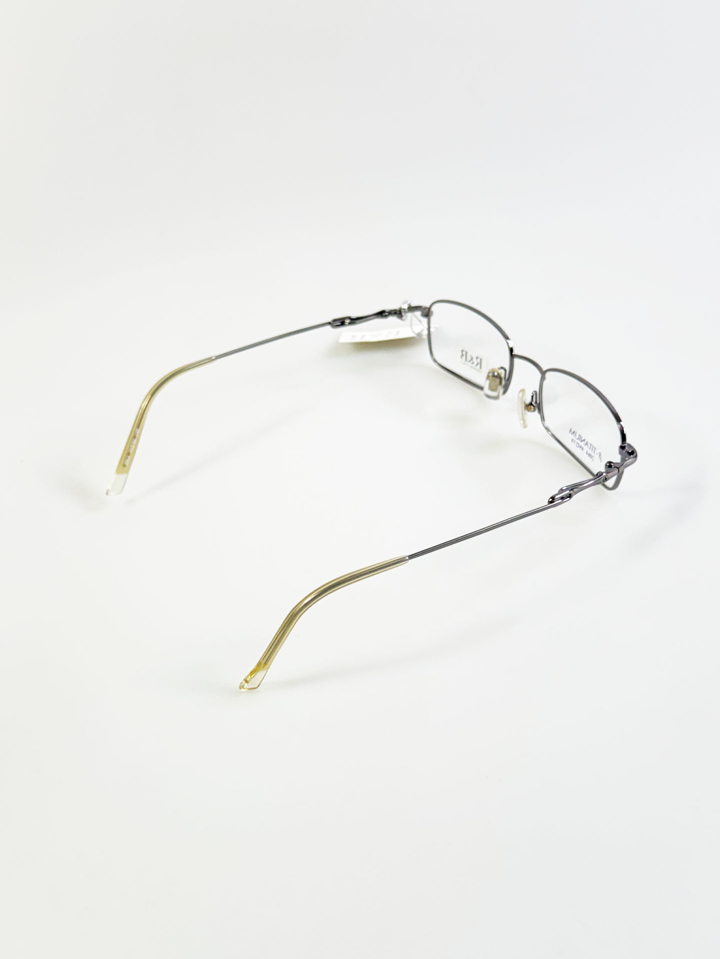 R&B Eyewear Dark Silver Beta Titanium Slim Square Glasses