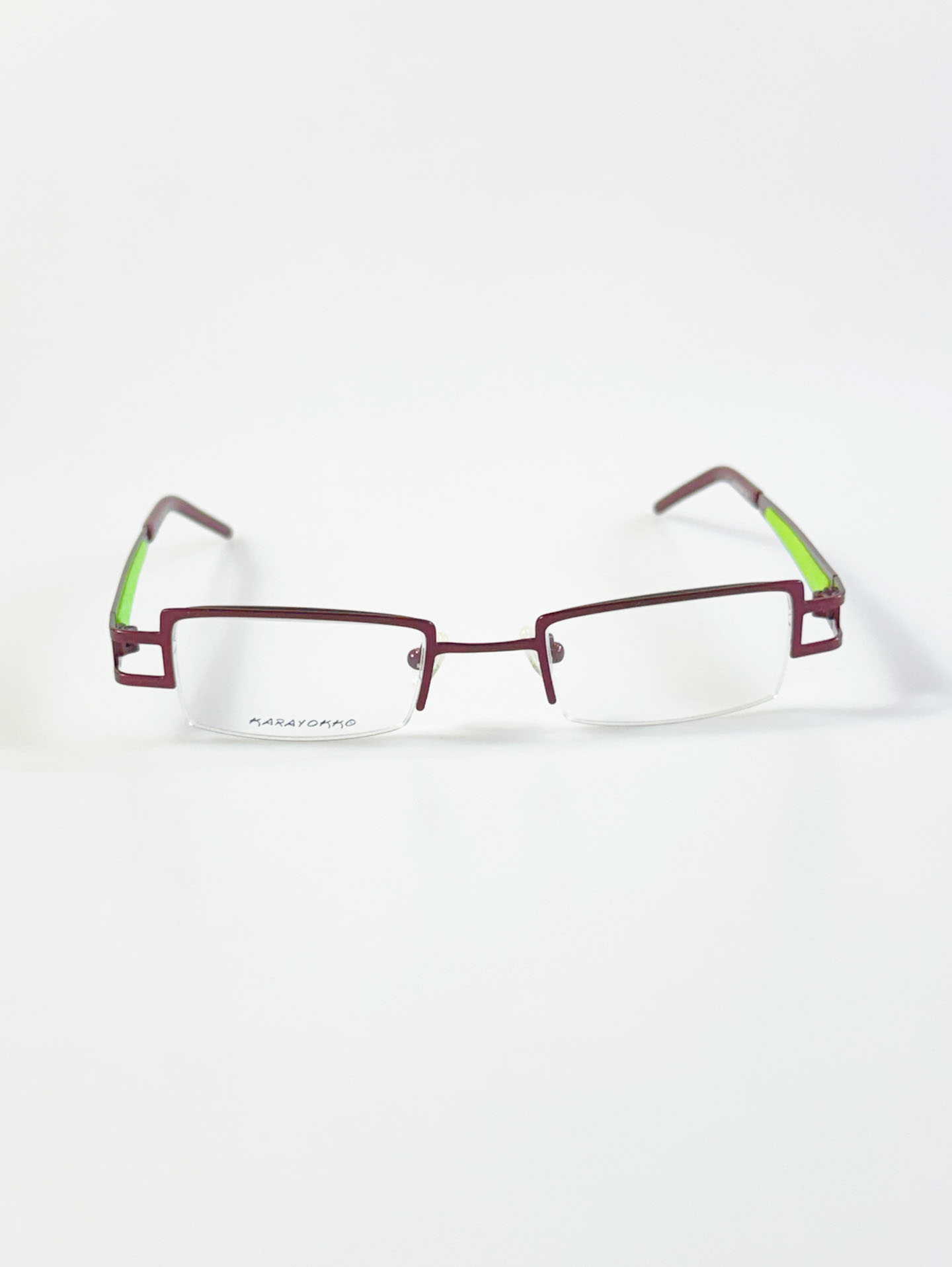 KARAYOKKO Square Half-Rim Metal Glasses