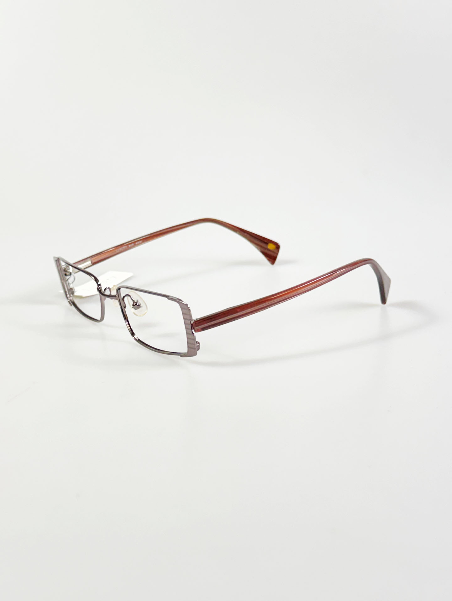 LUXURY EYEWEAR Slim Square Metal Glasses