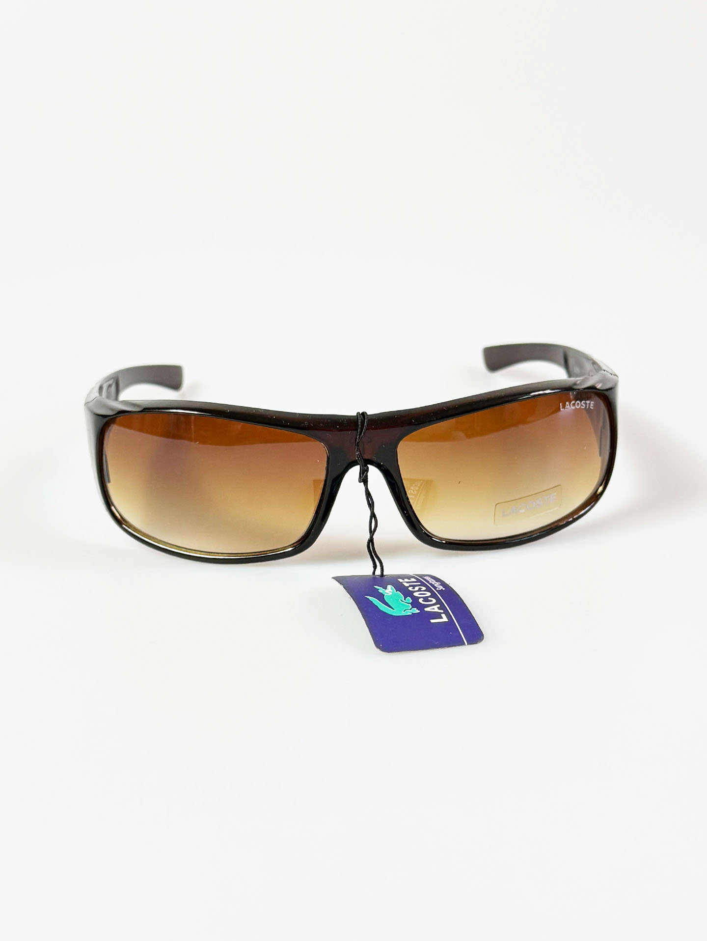 90's Lacoste Square Wraparound Tinted Sunglasses
