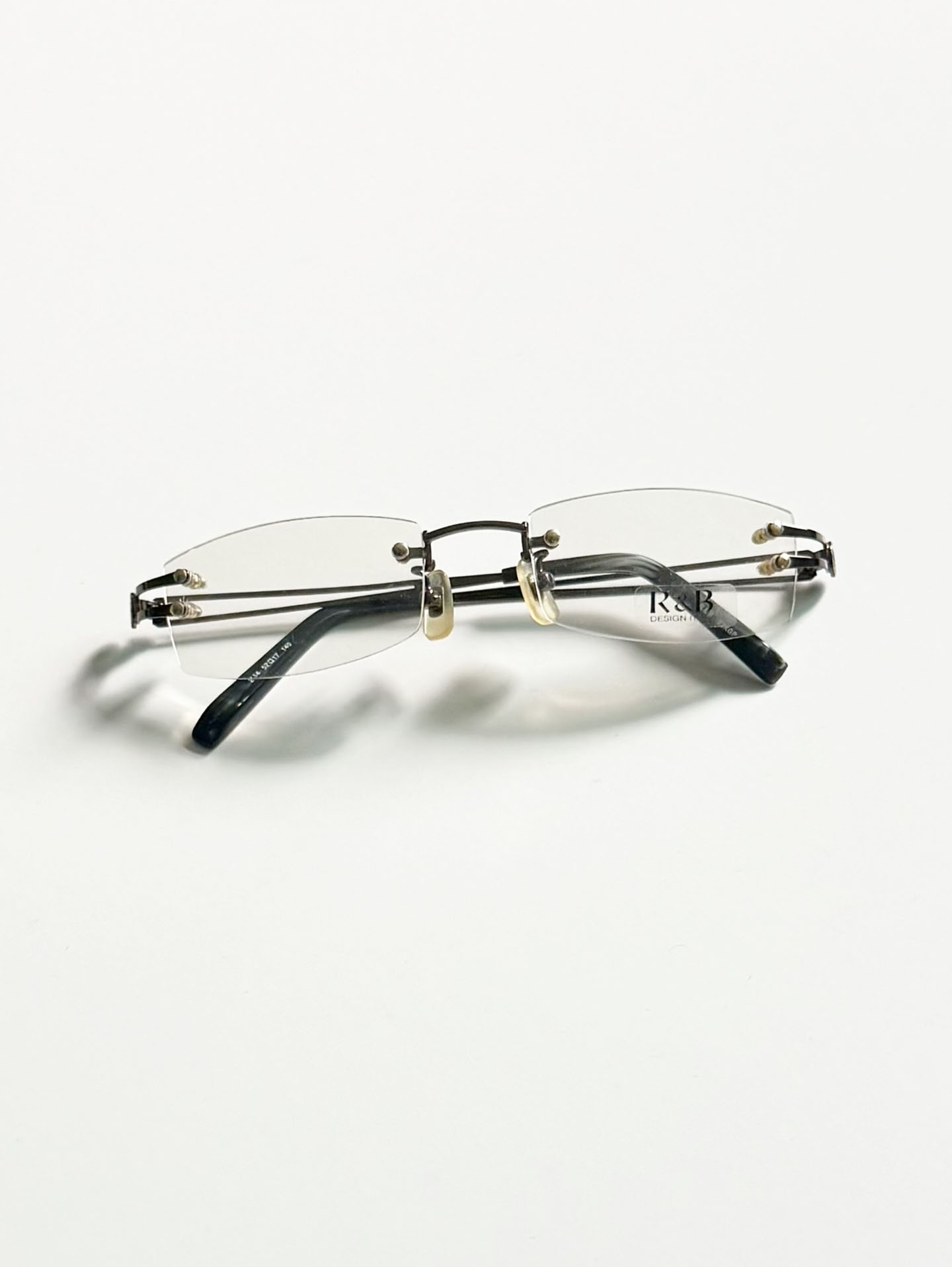 R&B Eyewear Rimless Square Metal Glasses