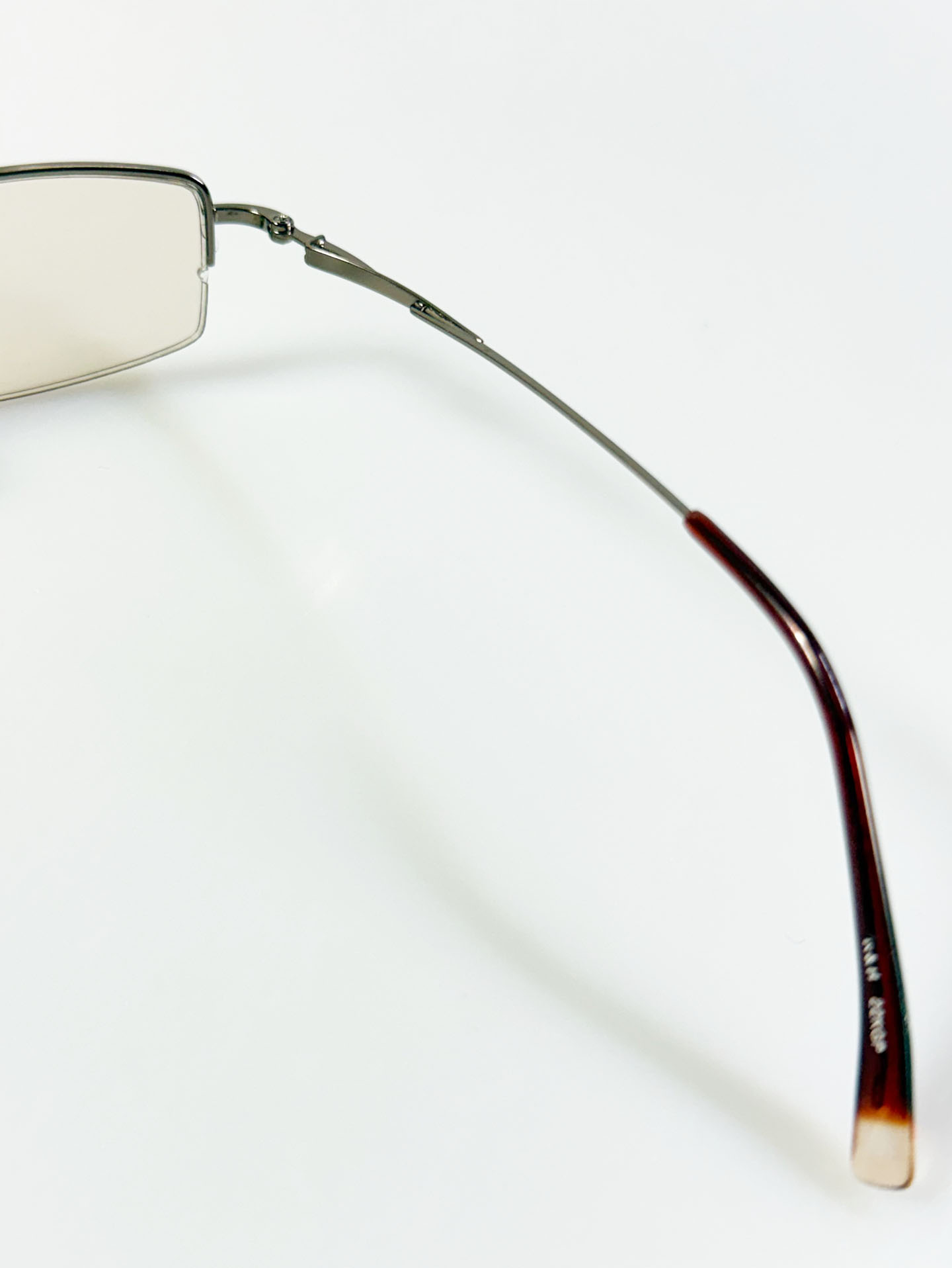 R&B Eyewear Gold Half-Rim Square Metal Frame Glasses