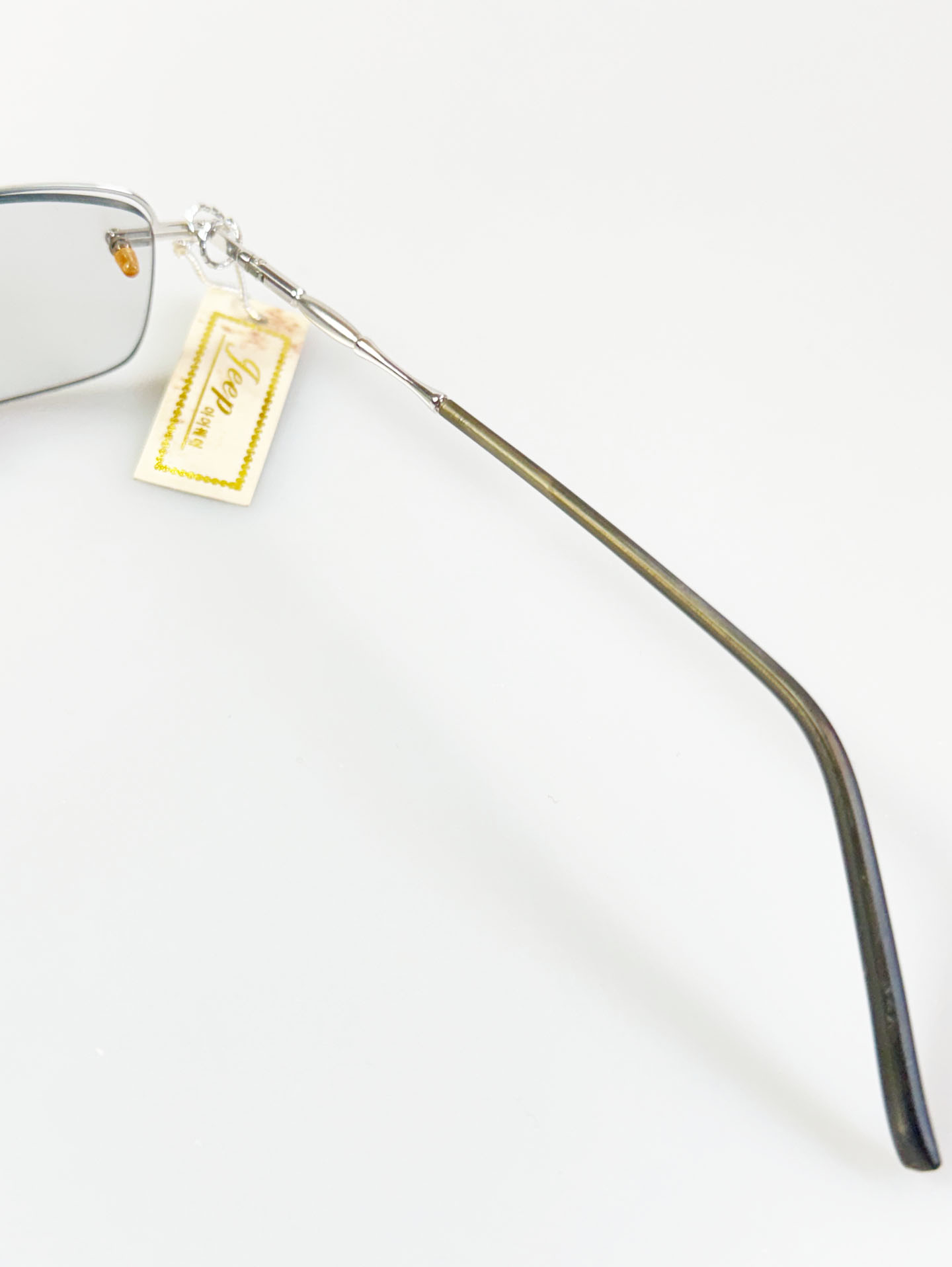 Jeep Silver Square Semi-Rimless Metal Frame Glasses