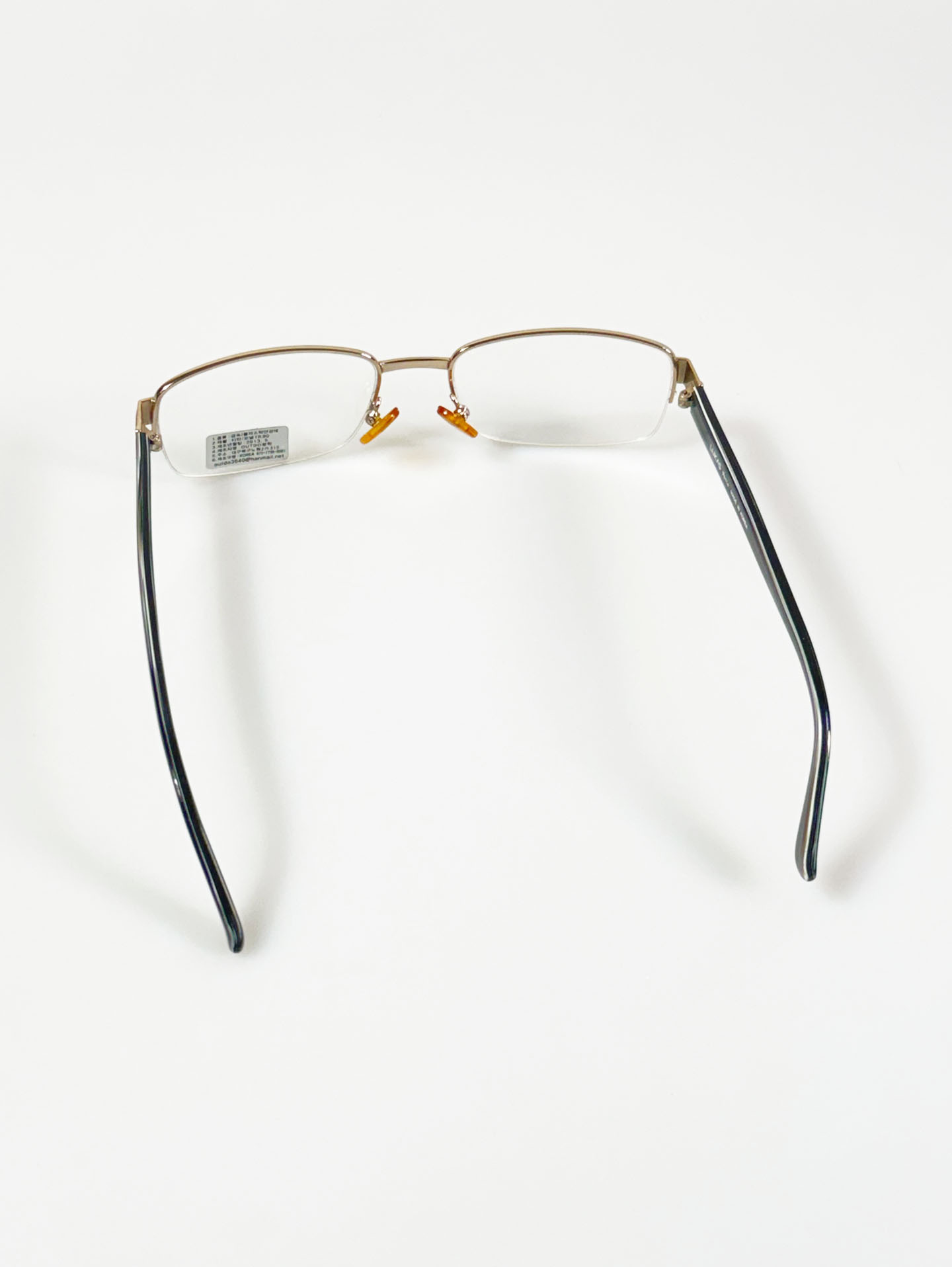 LUKAS Paris Gold Square Half-Rim Metal Glasses