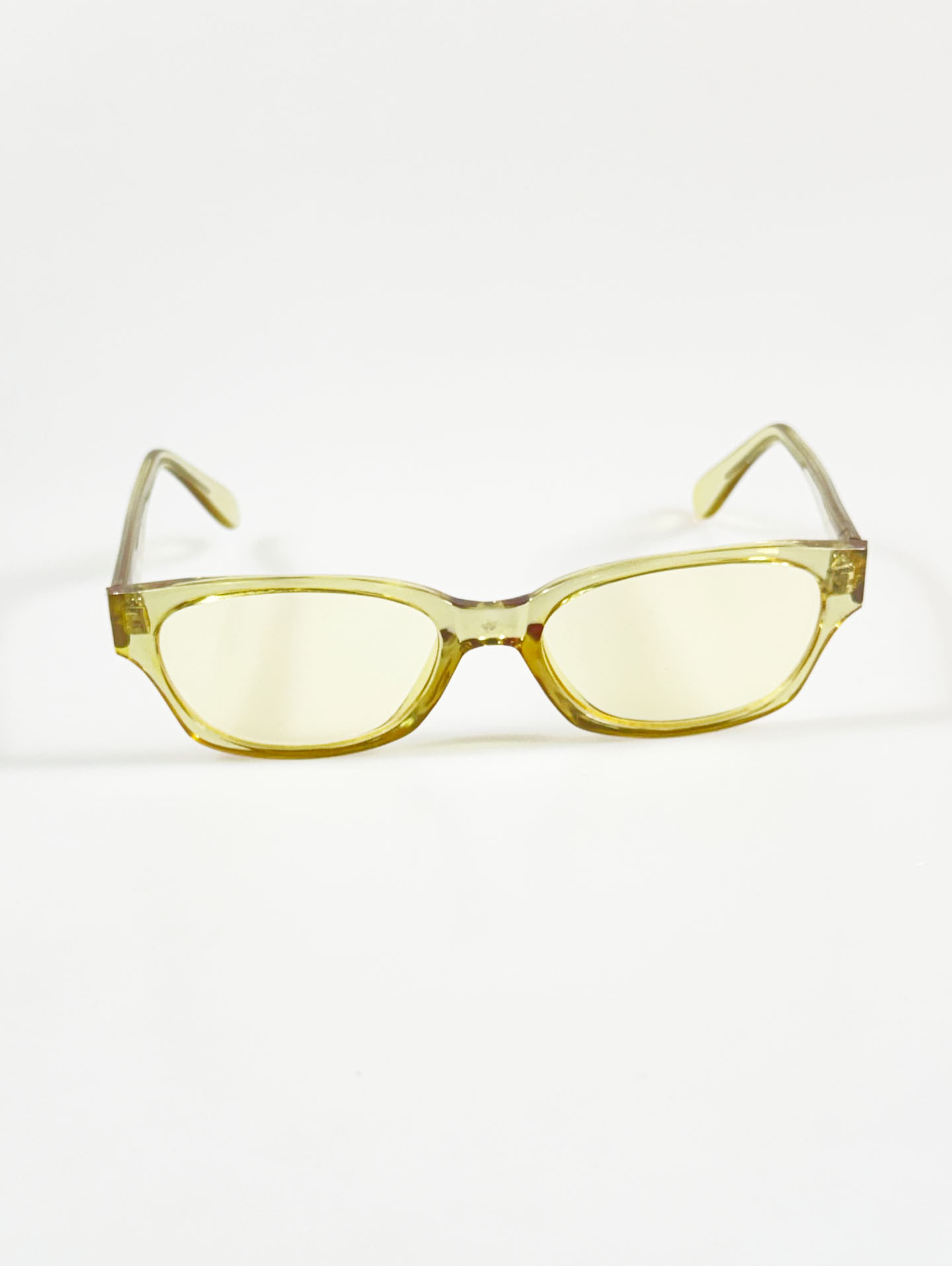 Transparent Yellow Bold Square Tint Sunglasses