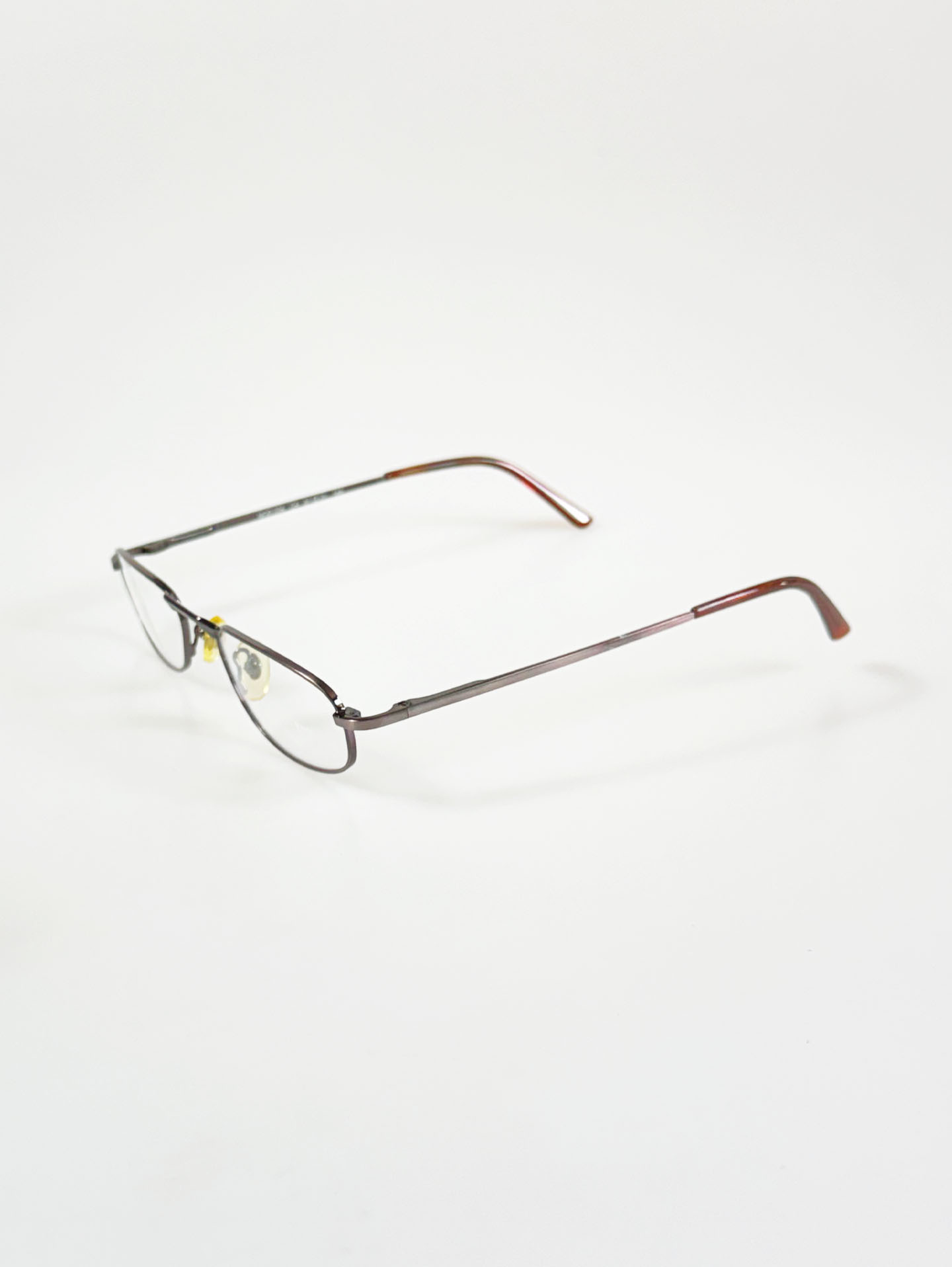 90's TREVI Slim Square Metal Frame Glasses