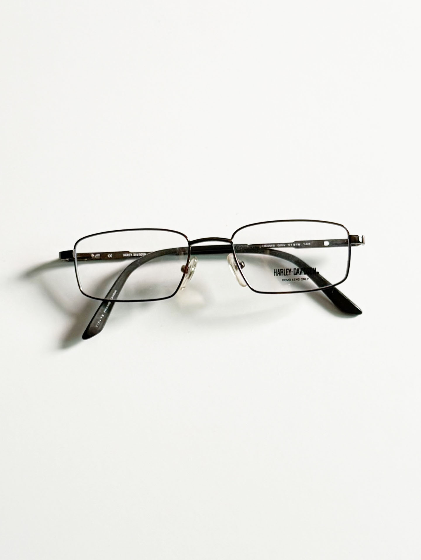 HARLEY-DAVIDSON Slim Square Metal Frame Glasses