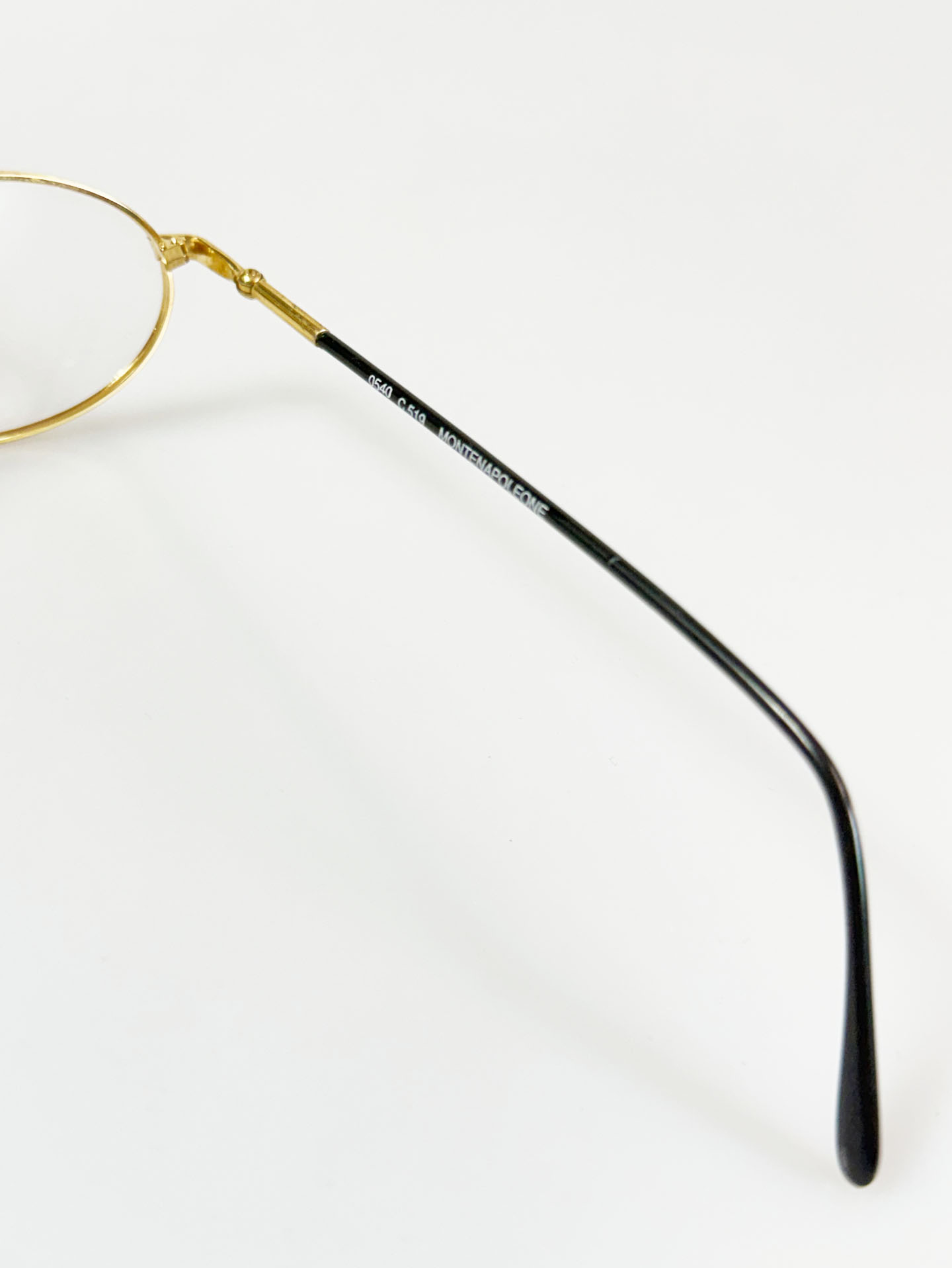 MONTENAPOLEONE Slim Oval Gold Metal Glasses