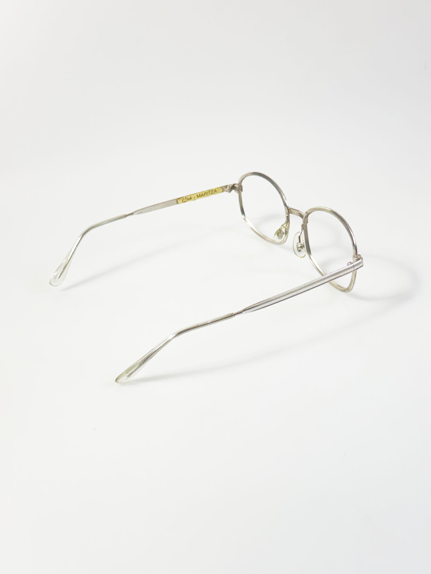 90's CLUB MARITZA Silver Metal Rounded Square Glasses