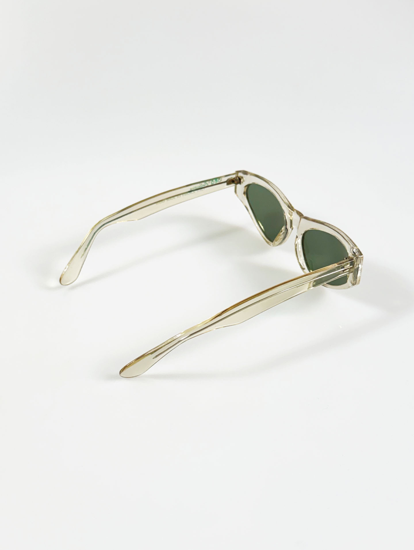 90's IDEA COLLECTION Clear Acetate Cat-Eye Sunglasses