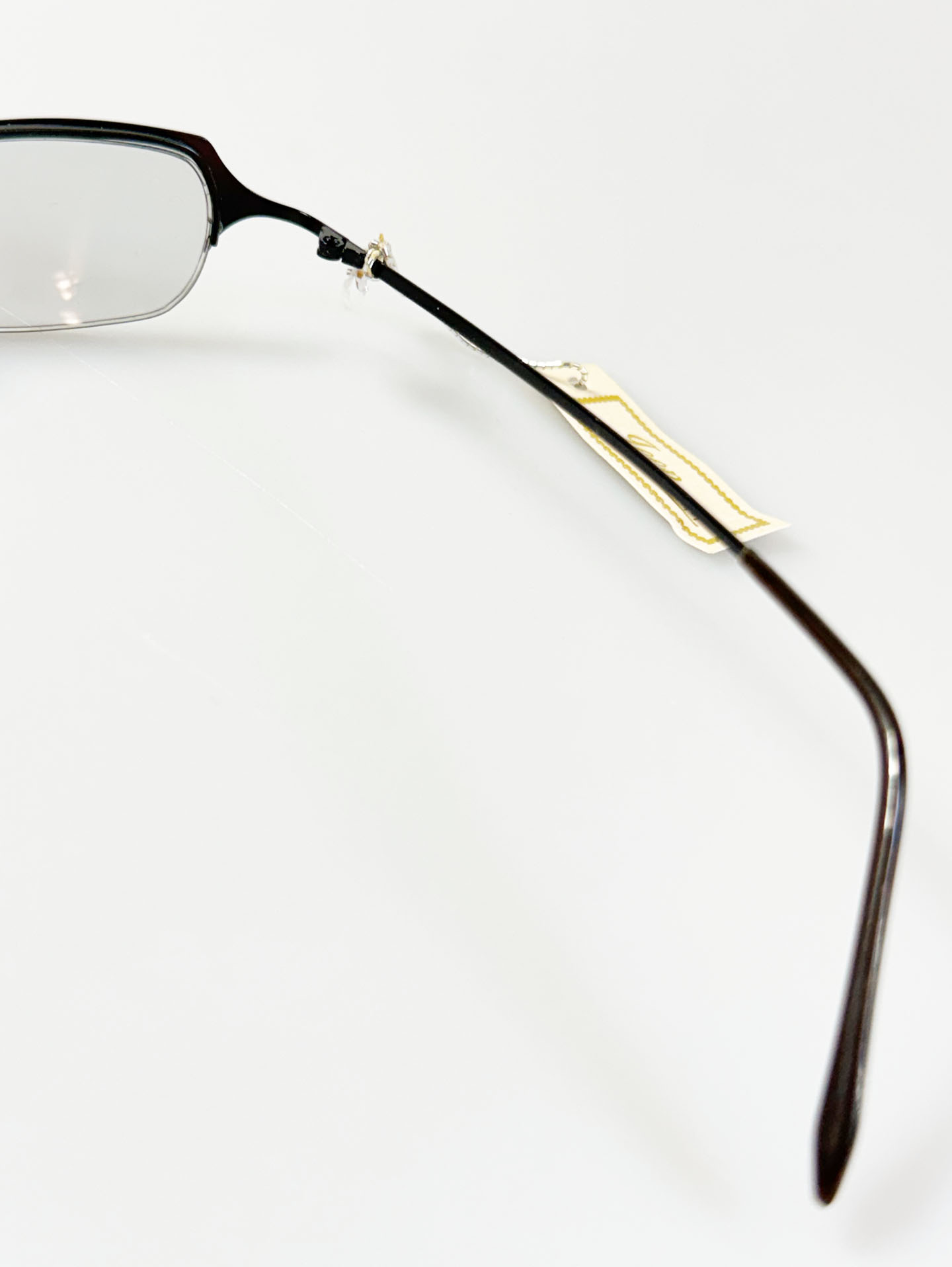 JEEP Black Slim Squuare Semi-Rimless Metal Frame Glasses