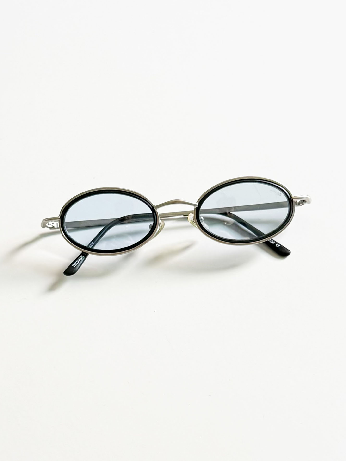 GUESS Silver Oval Metal Tint Sunglasses