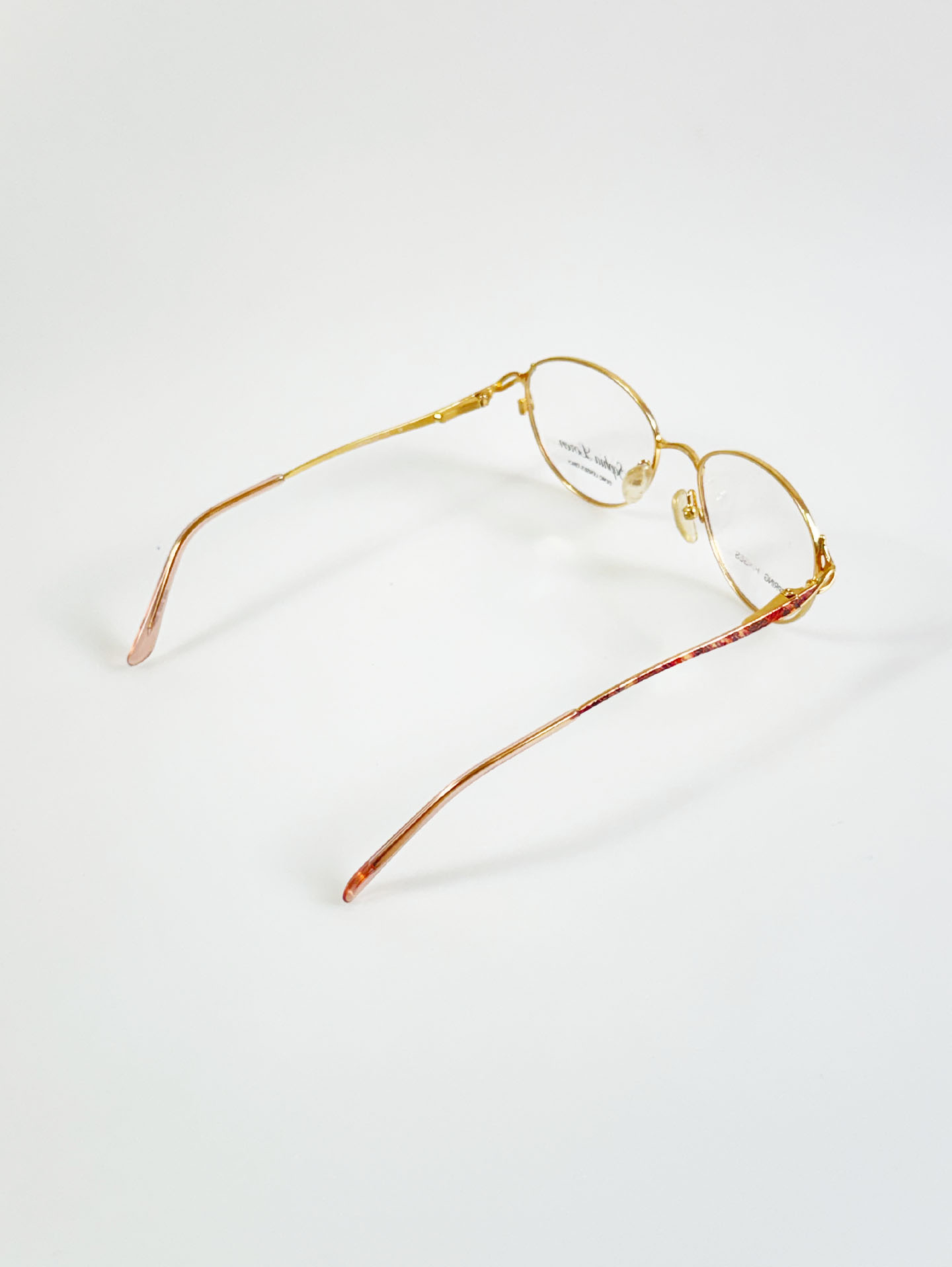 Sophia Loren Gold Slim Oval Metal Frame Glasses