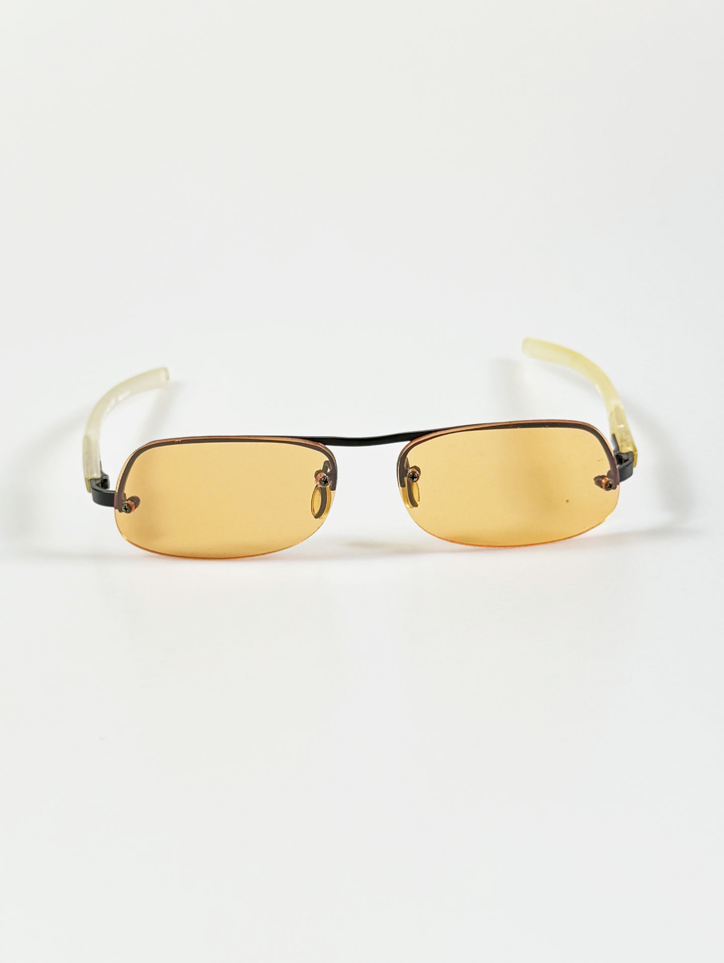90's Under Rimless Square Metal Tint Sunglasses
