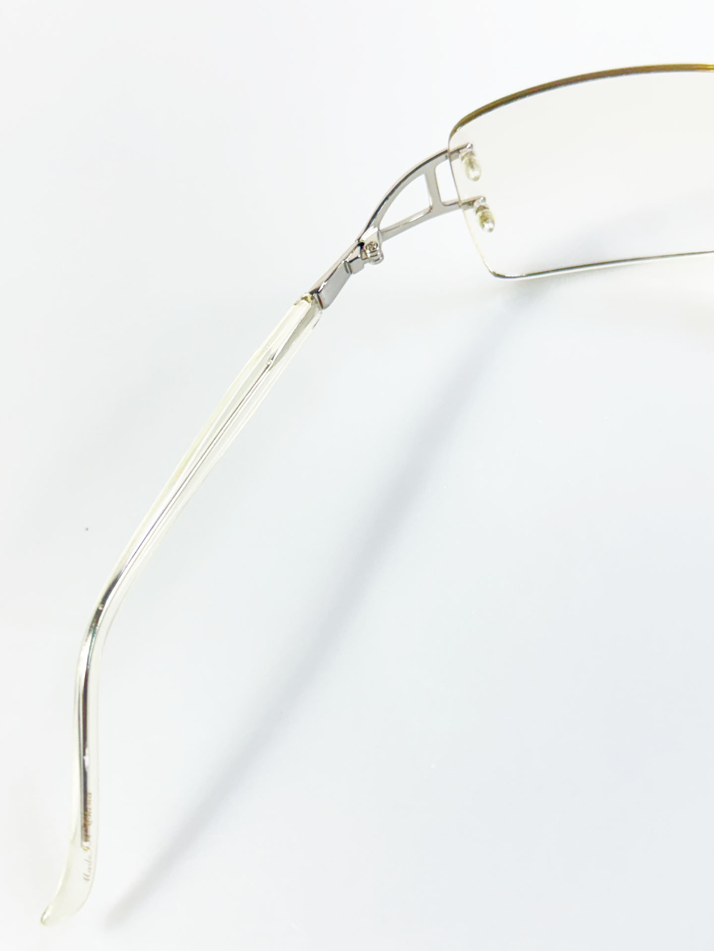 CAPRIO Rimless Square Metal Tinted Sunglasses