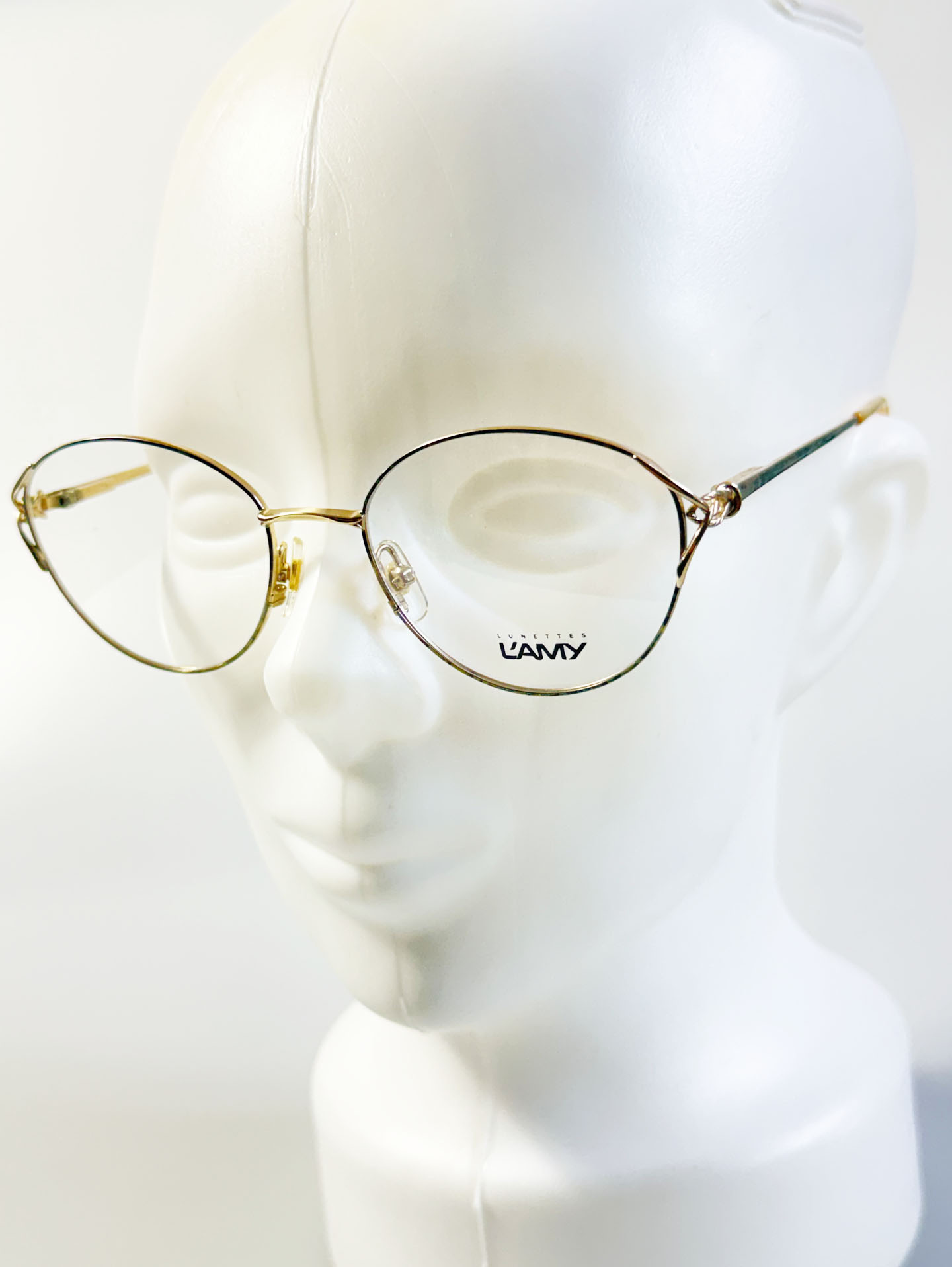 LAMY Gold Titanium Slim Oval Frame Glasses