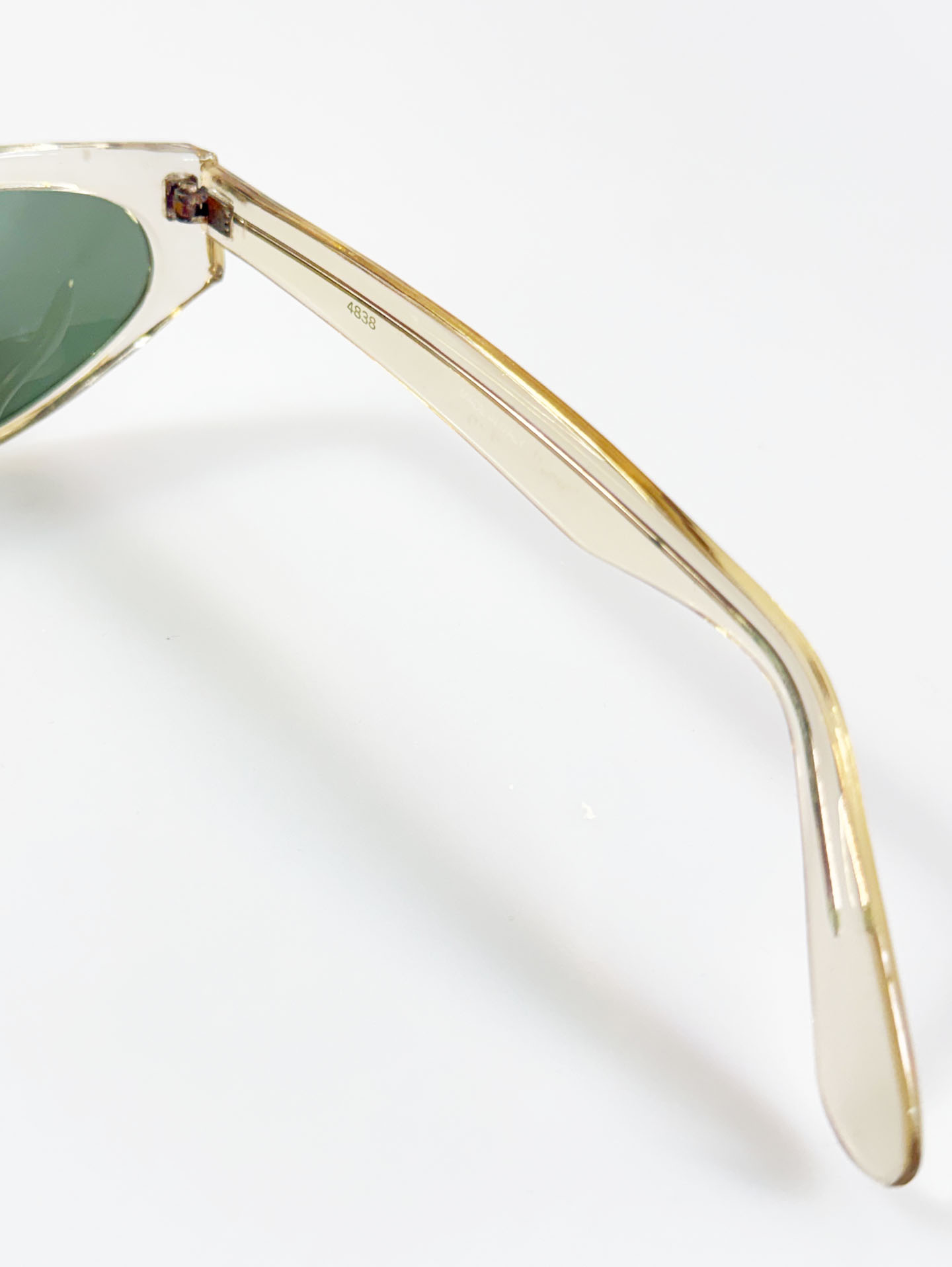 90's IDEA COLLECTION Clear Acetate Cat-Eye Sunglasses