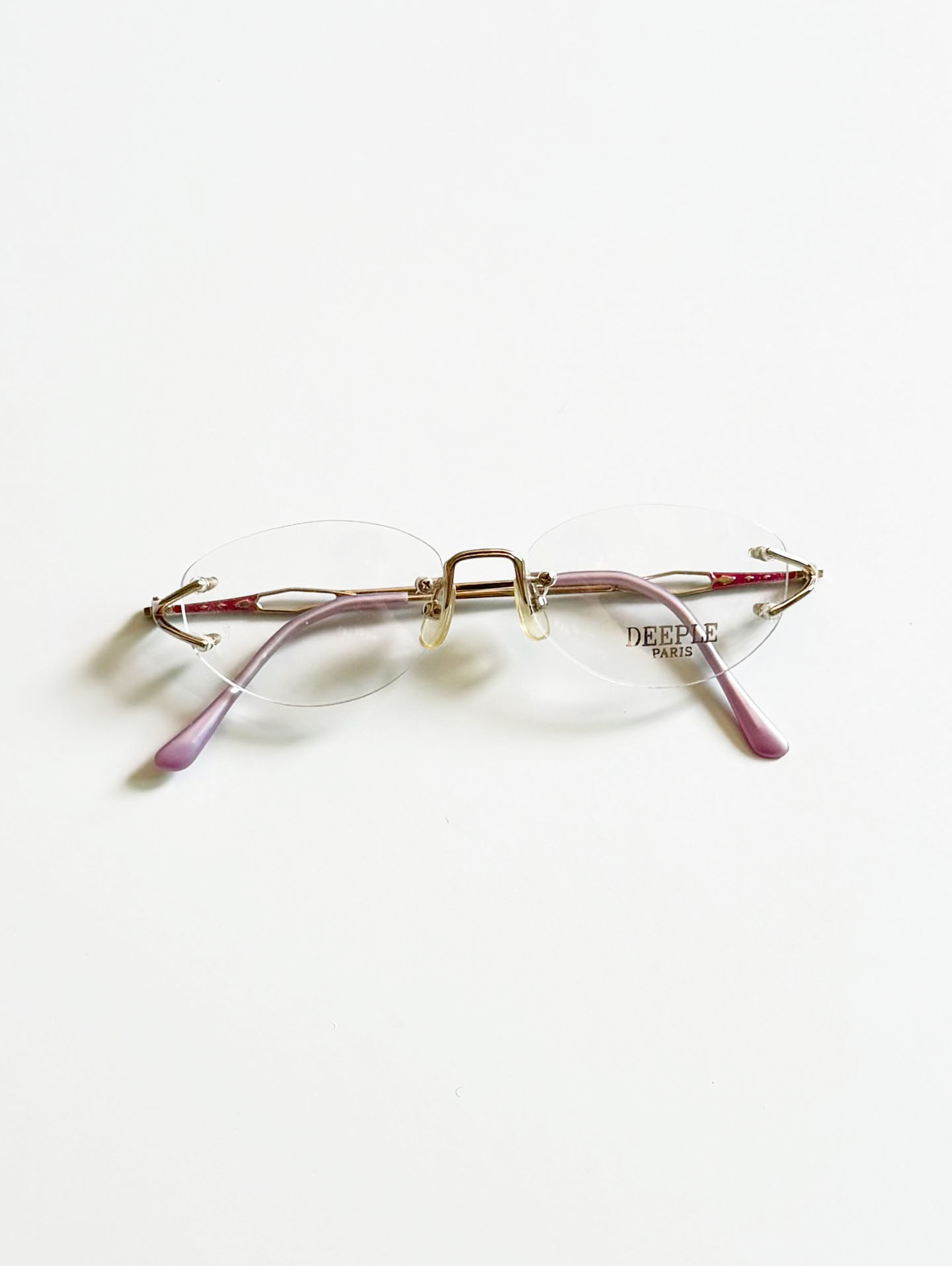 DEEPLE Paris Rimless Oval Gold Metal Glasses