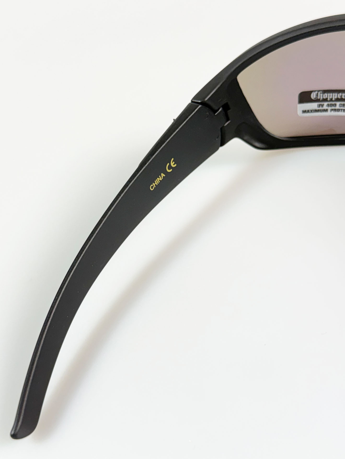 CHOPPERS Wraparound Matte Black Square Frame Sunglasses