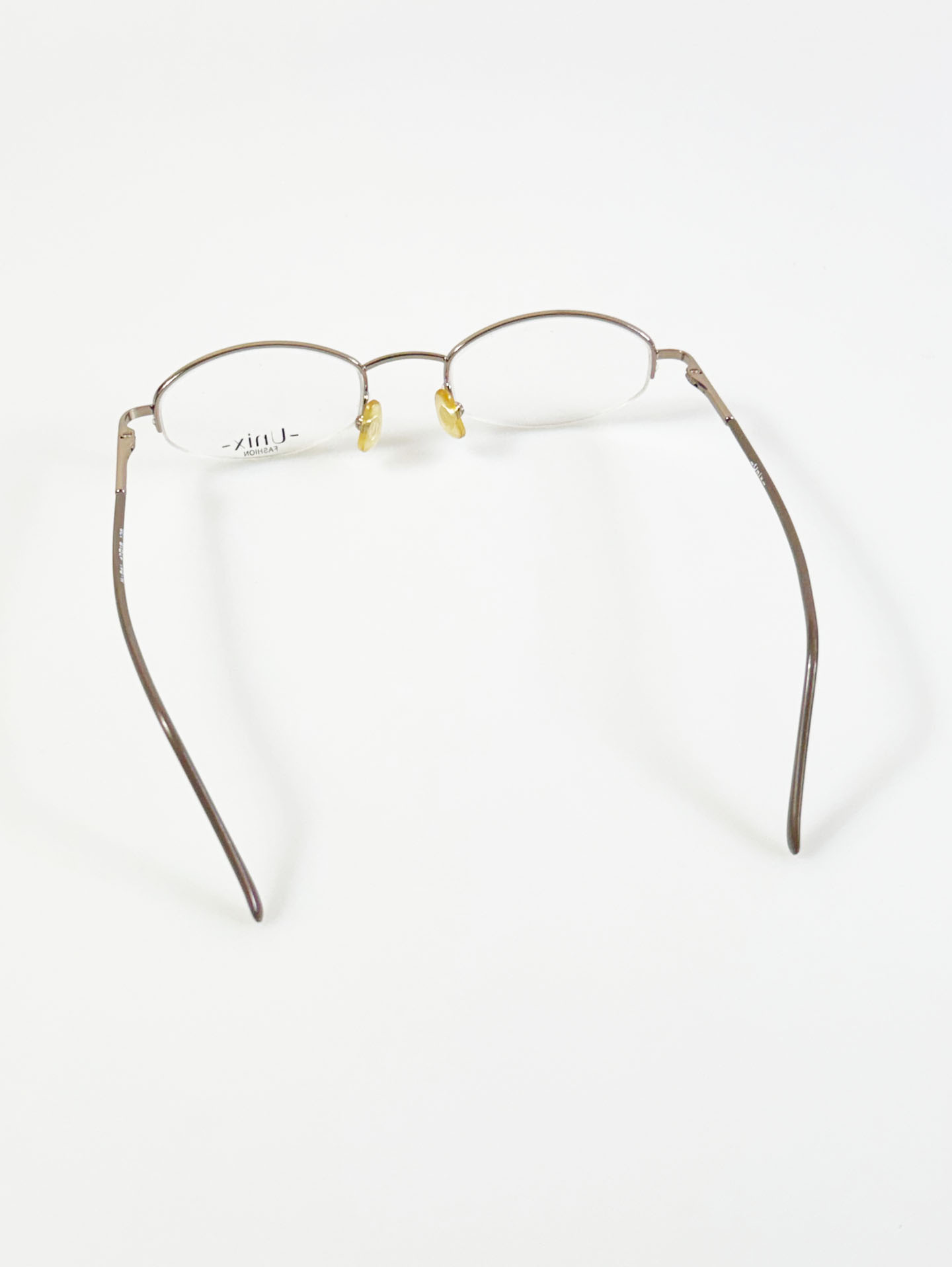 UNIX Half-Rim Silver-Gold Oval Metal Glasses