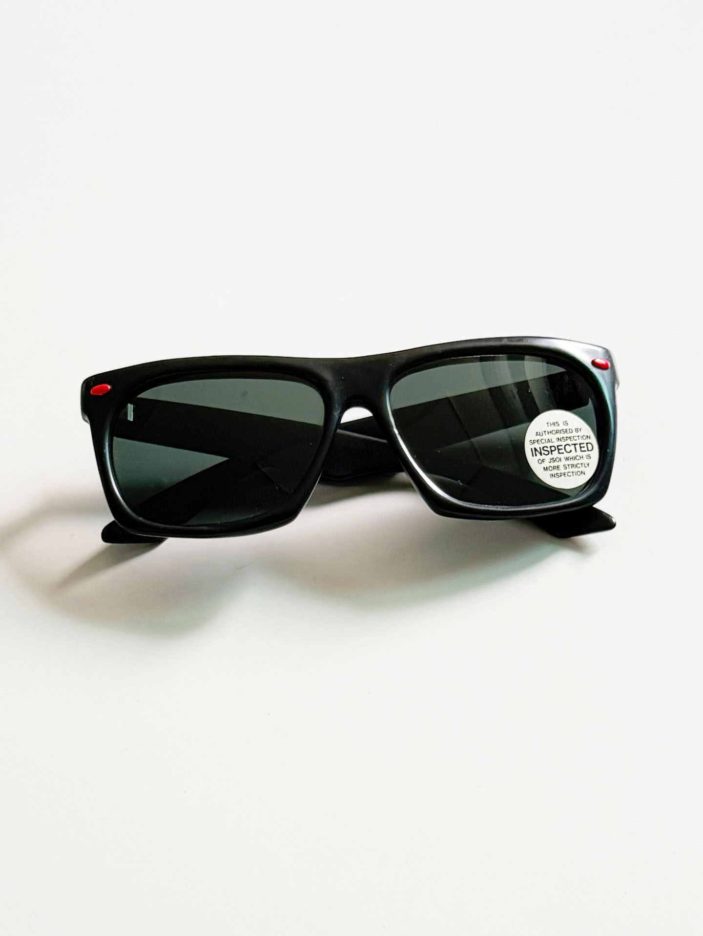 90's PICASO Black Bold Square Frame Sunglasses