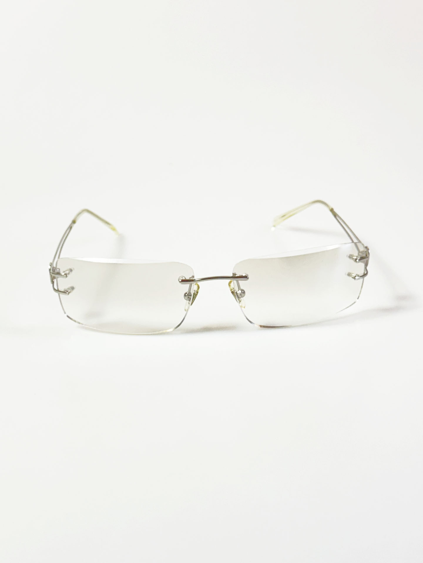 CAPRIO Rimless Square Metal Tinted Sunglasses