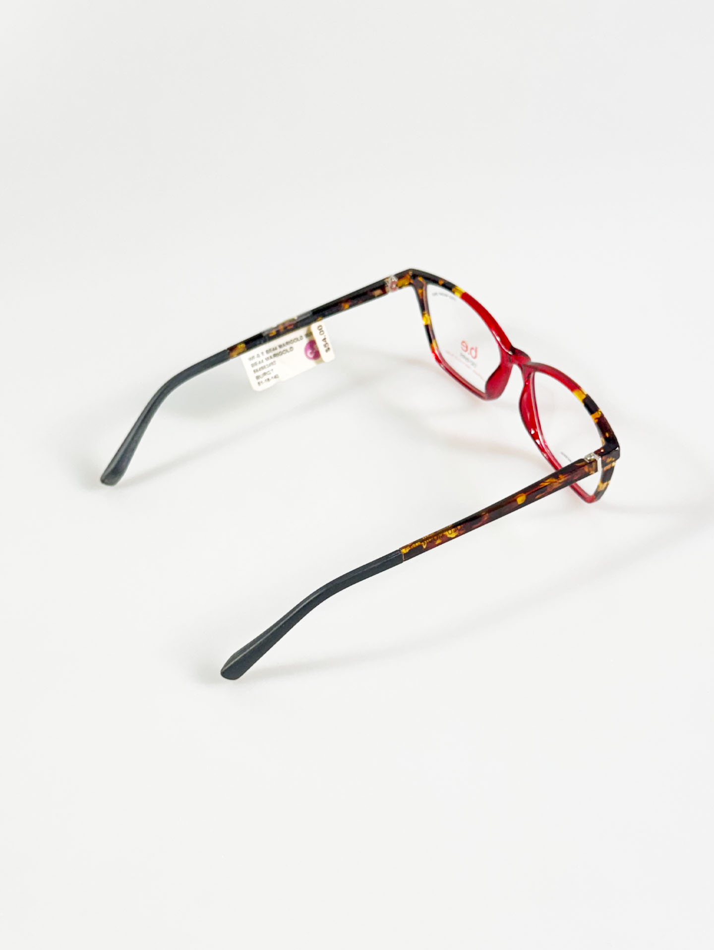 BIO EYES Red Tortoise Two-Tone Acetate Square Glasses