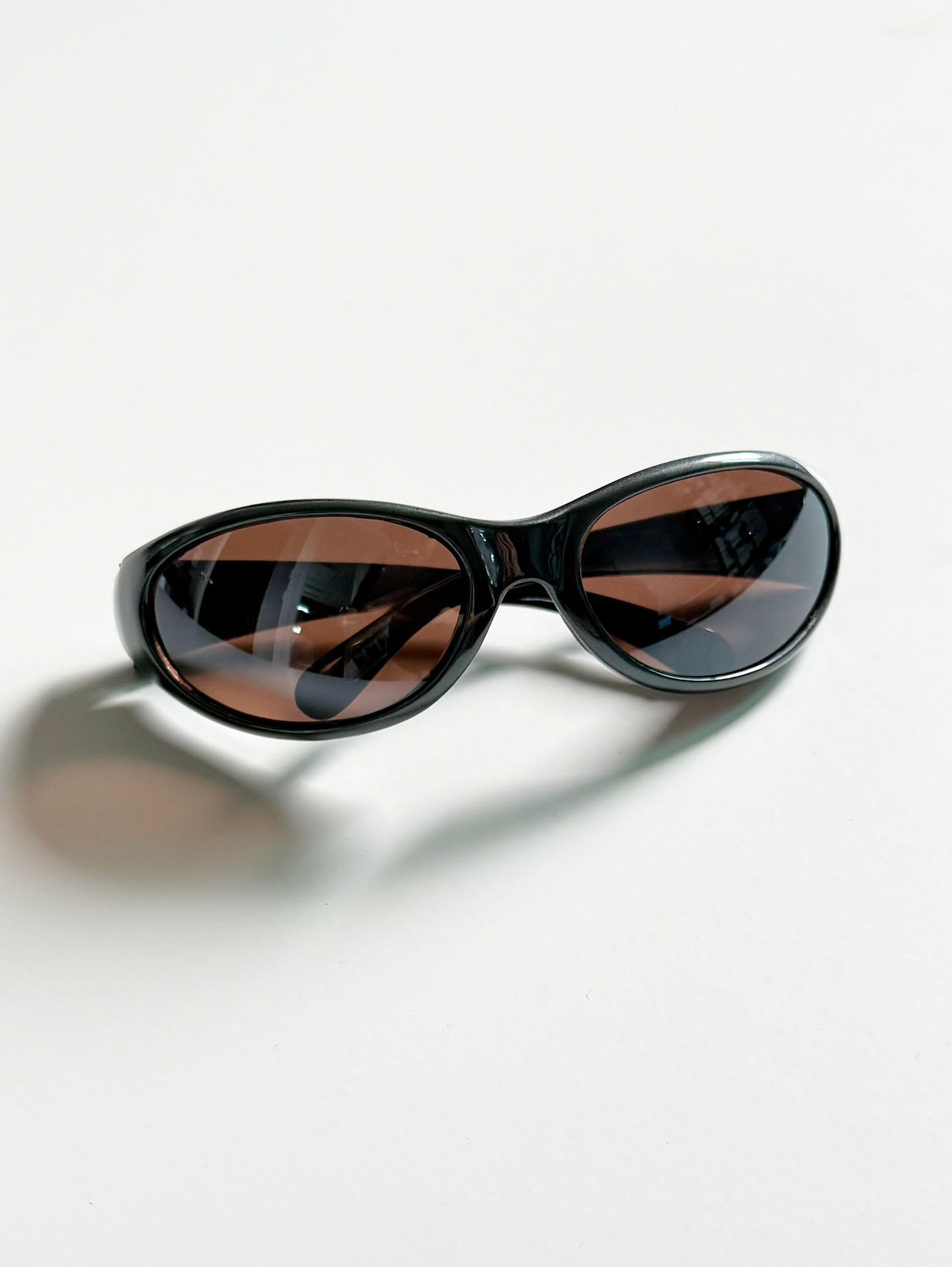 BLOC Charcoal Wraparound Oval Tint Sunglasses