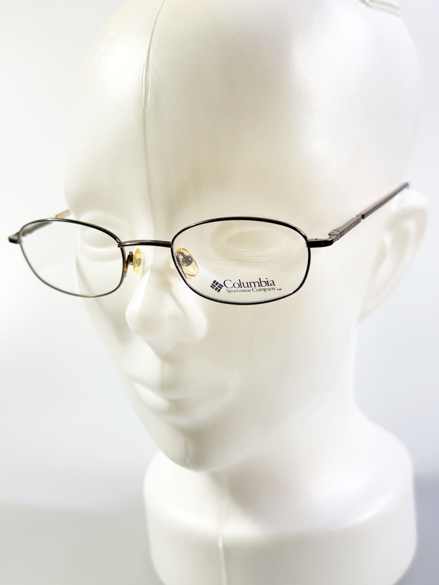 Columbia Brown Slim Oval Metal Glasses