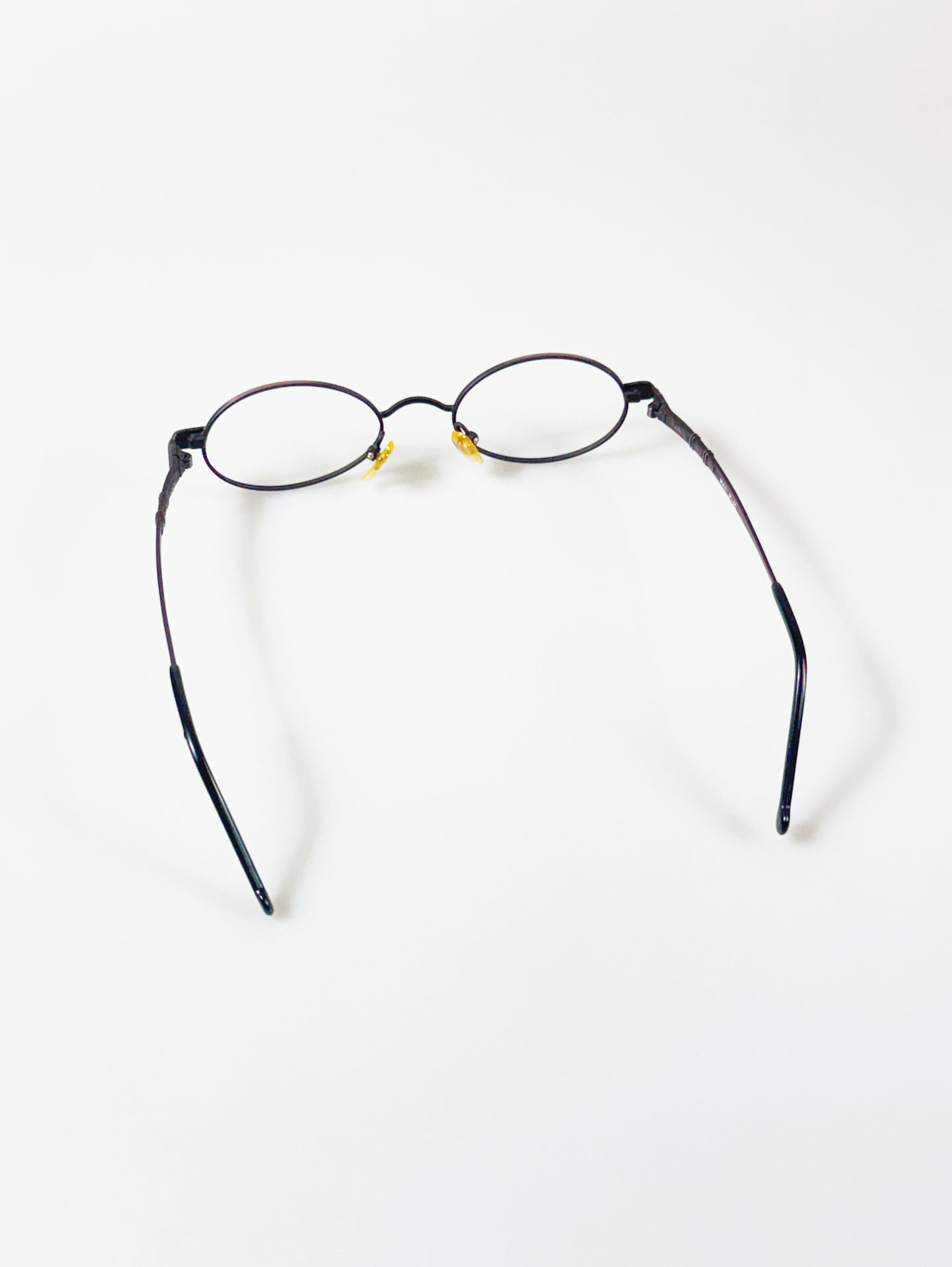 90’s MAXI Two-Tone Slim Oval Metal Frame Glasses