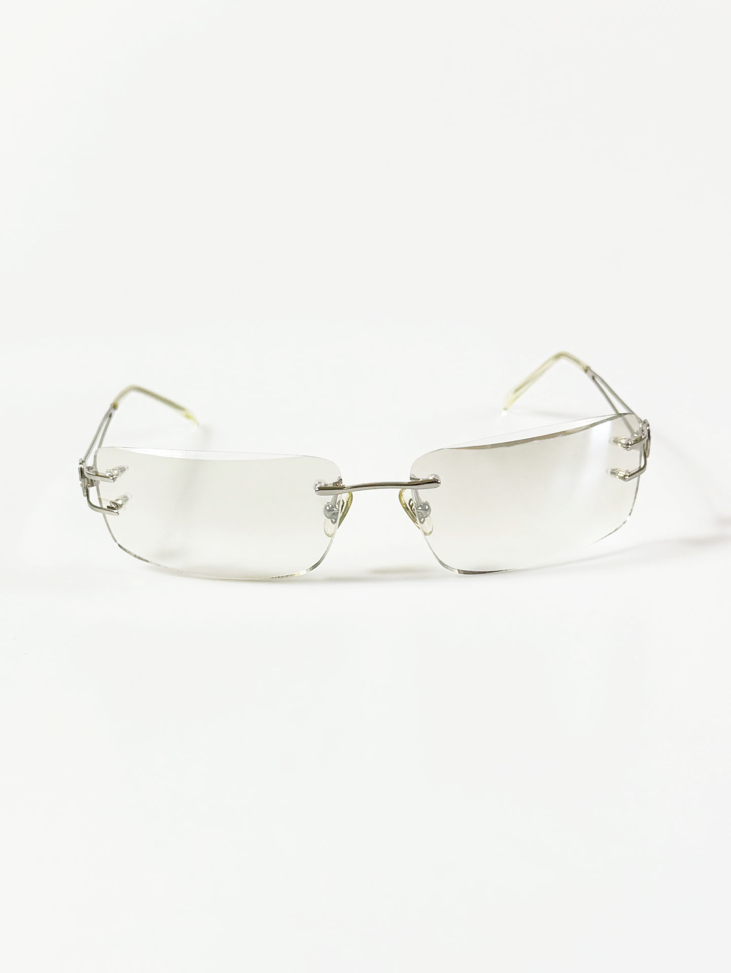 CAPRIO Rimless Square Metal Tinted Sunglasses