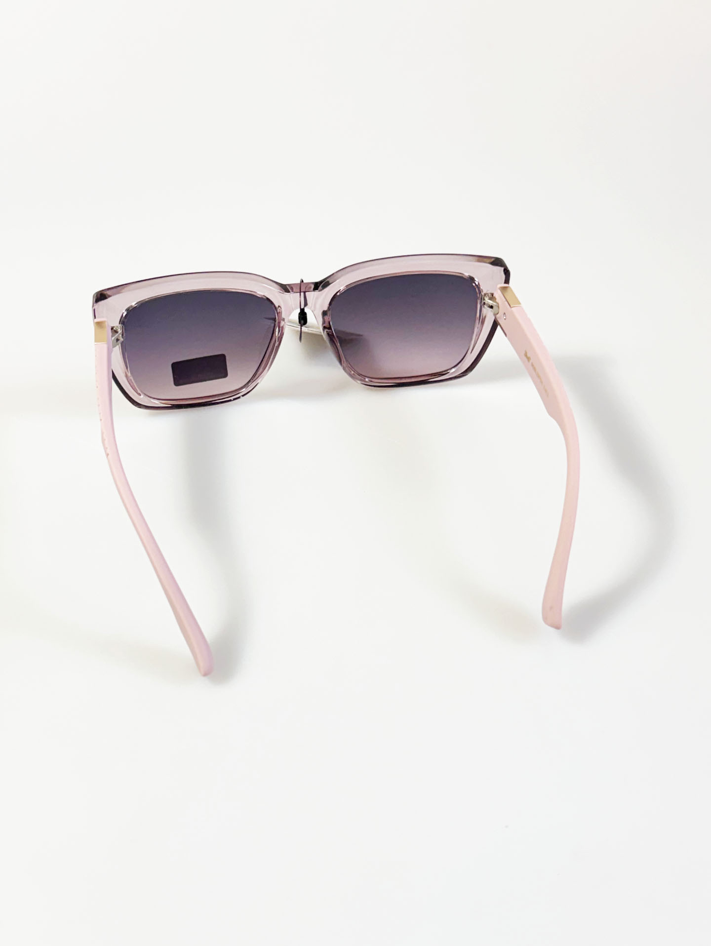 GISELLE Translucent Pink Oversized Square Frame Tint Sunglasses