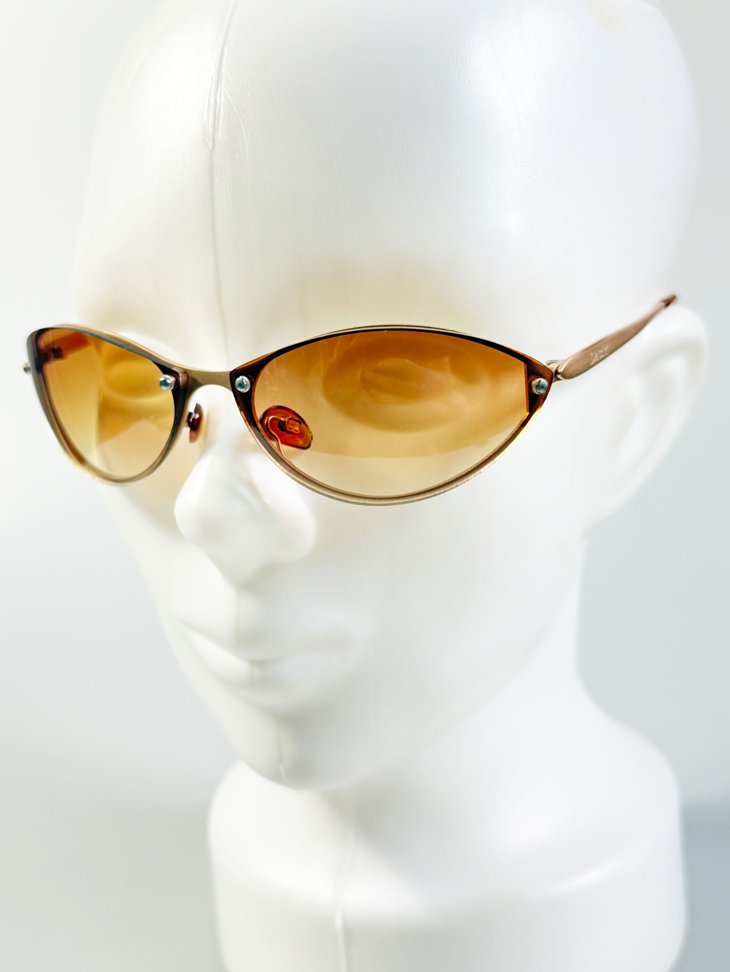 90's DACID Rimless Oval Metal Tint Sunglasses