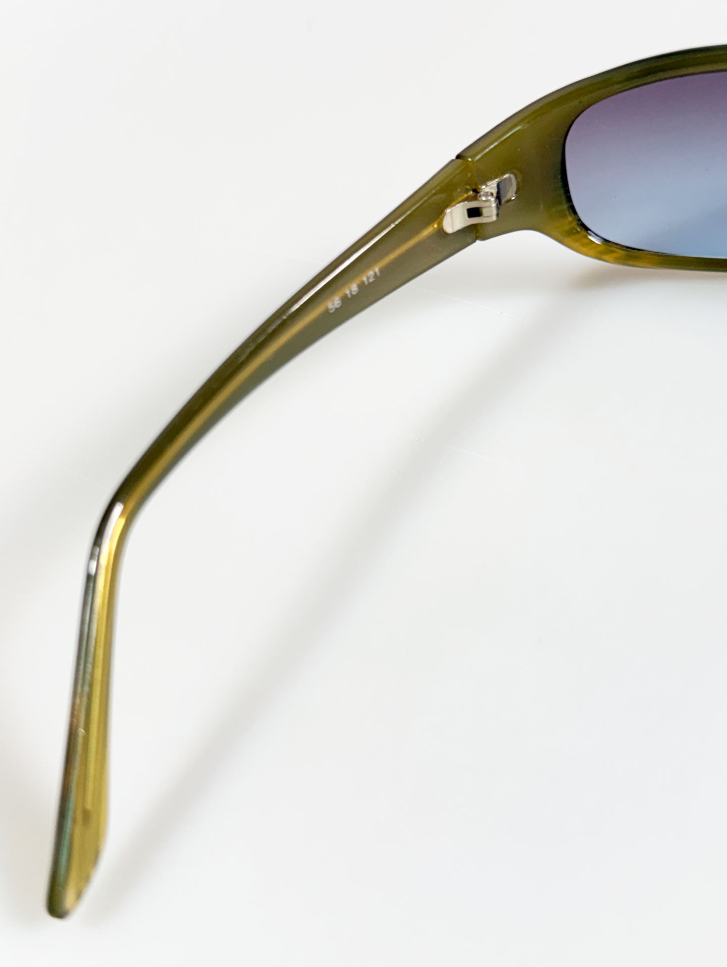 Olive Green Bold Wraparound Square Frame Sunglasses