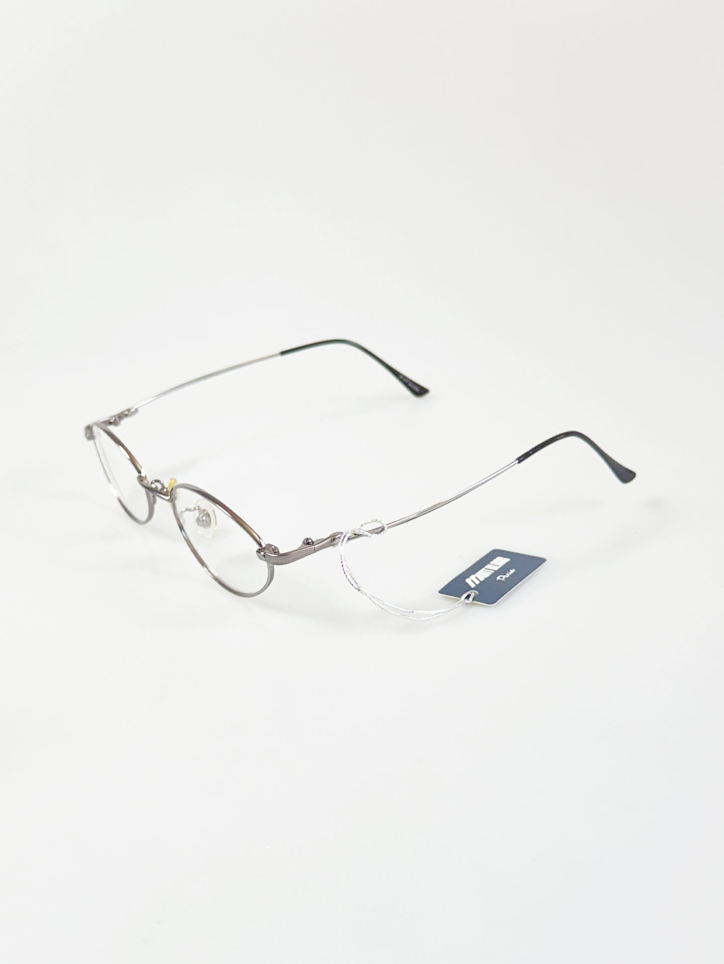 MONT BLANC PARIS Silver Metal Slim Oval Frame Glasses