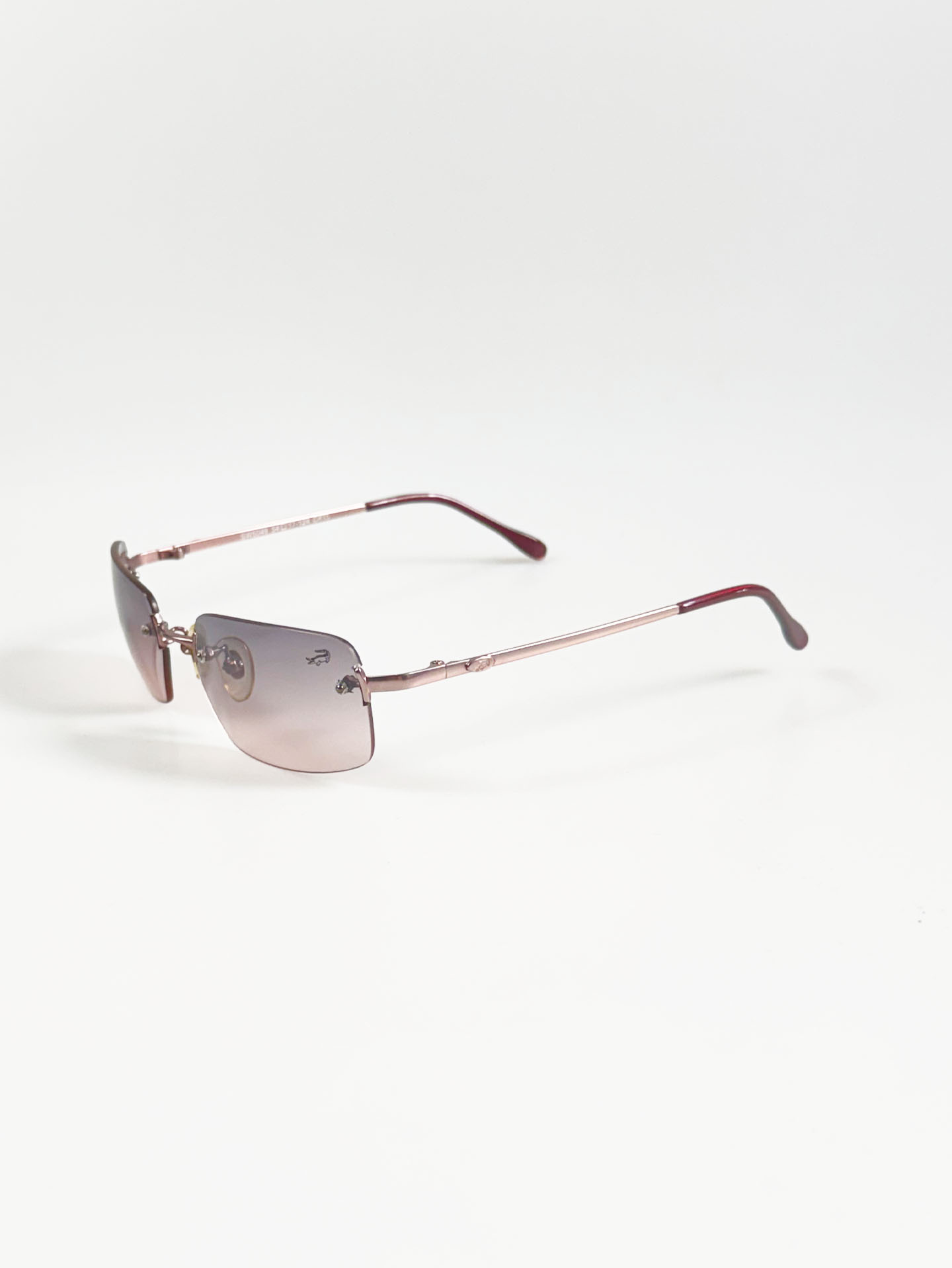 90's CARTELO Rimless Square Metal Tint Sunglasses