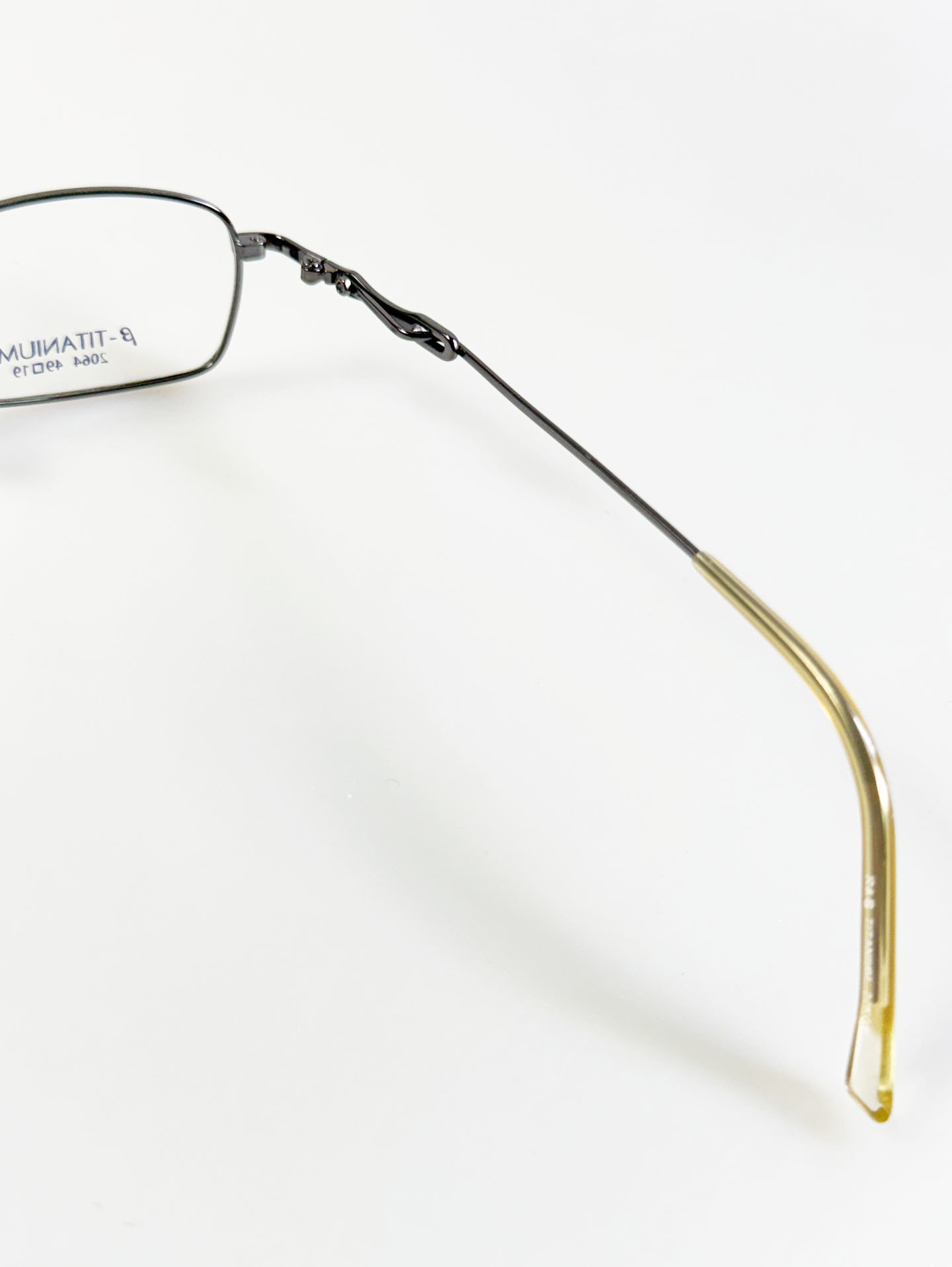 R&B Eyewear Dark Silver Beta Titanium Slim Square Glasses