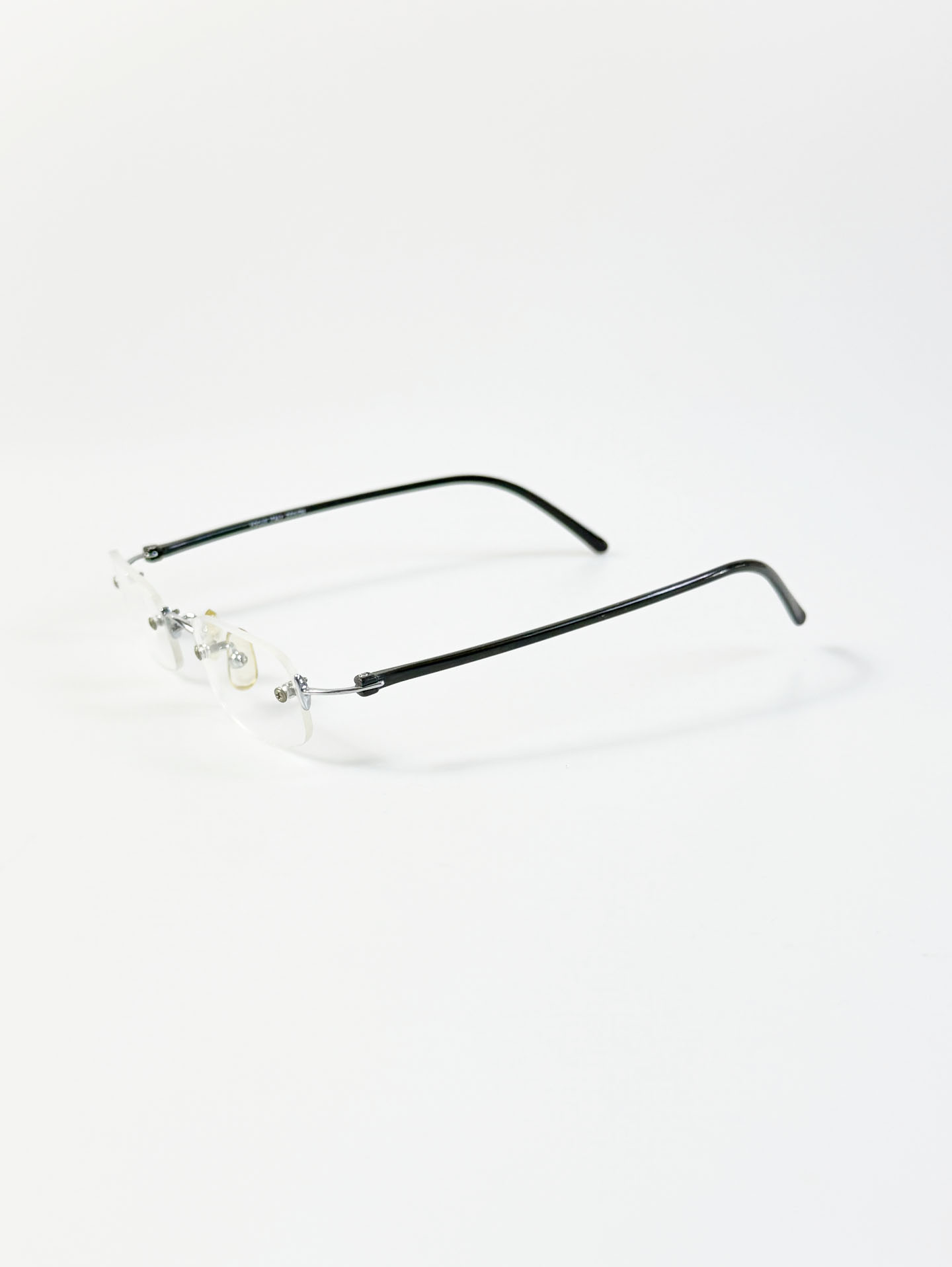 90's FOCUS Rimless Square Metal Frame Glasses