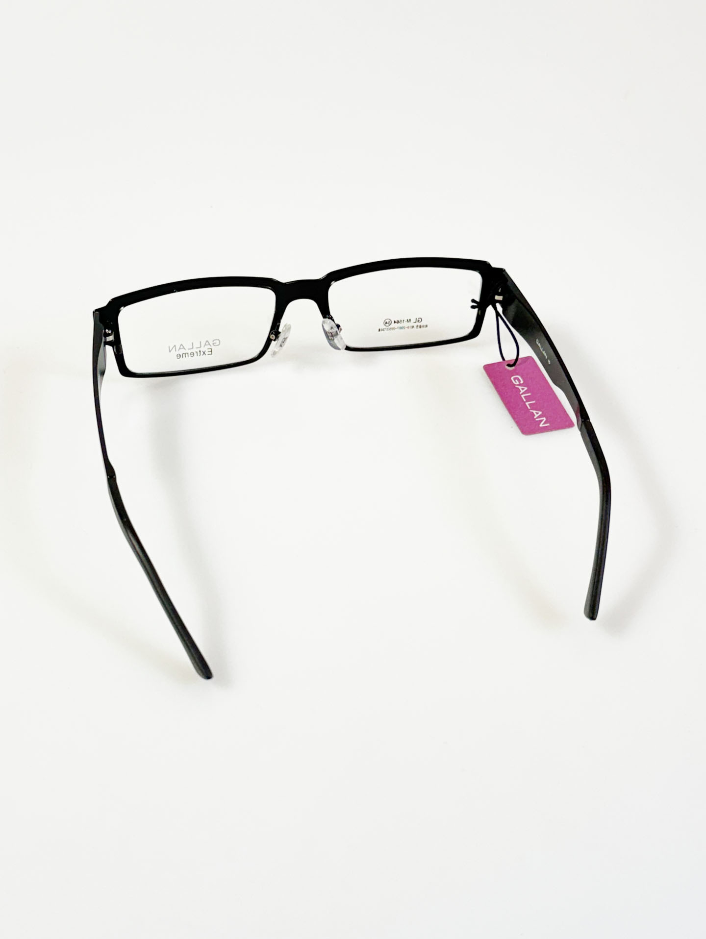 GALLAN Extreme Black Square Metal Frame Glasses
