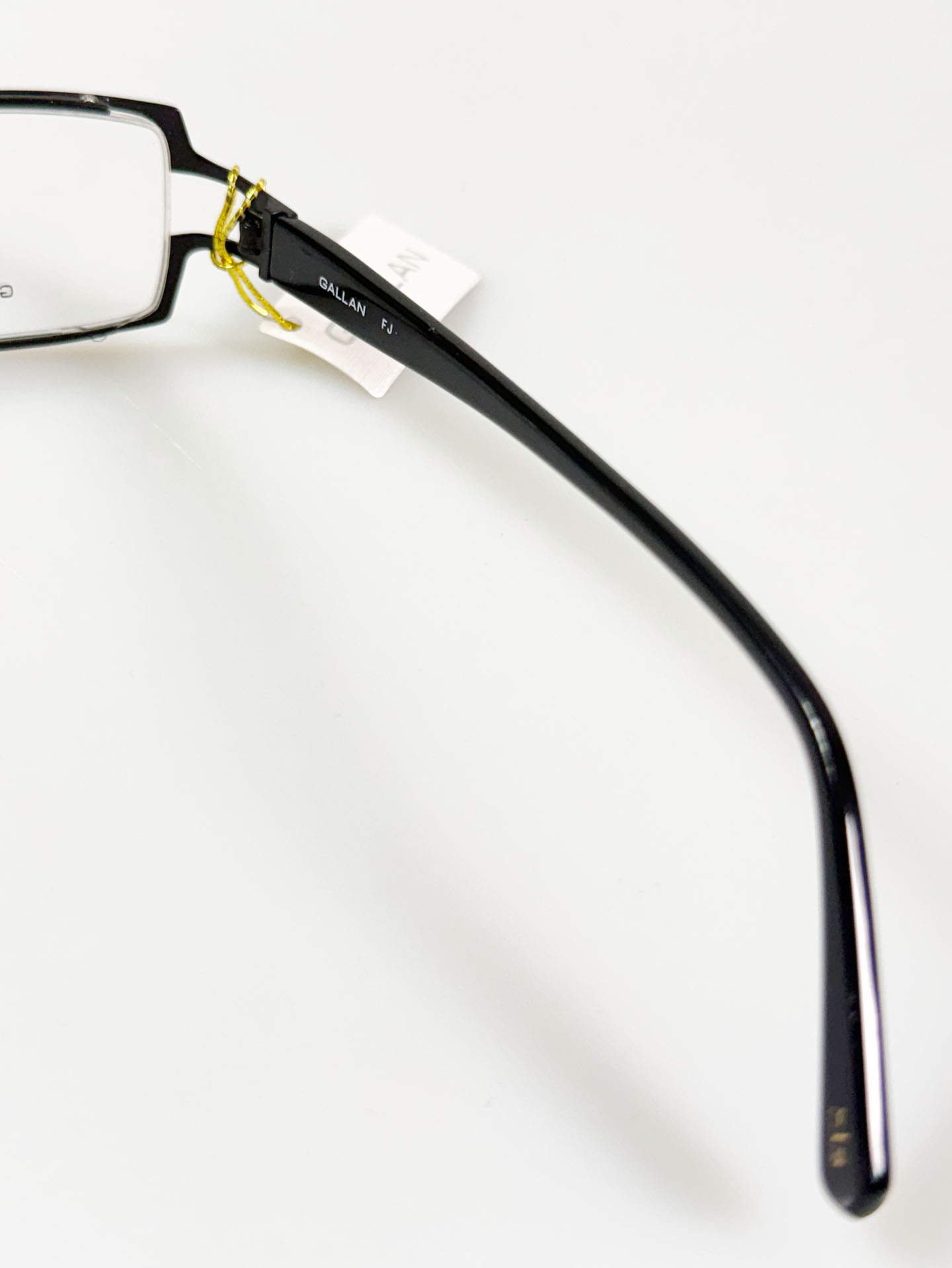 GALLAN Black Slim Square Metal Glasses
