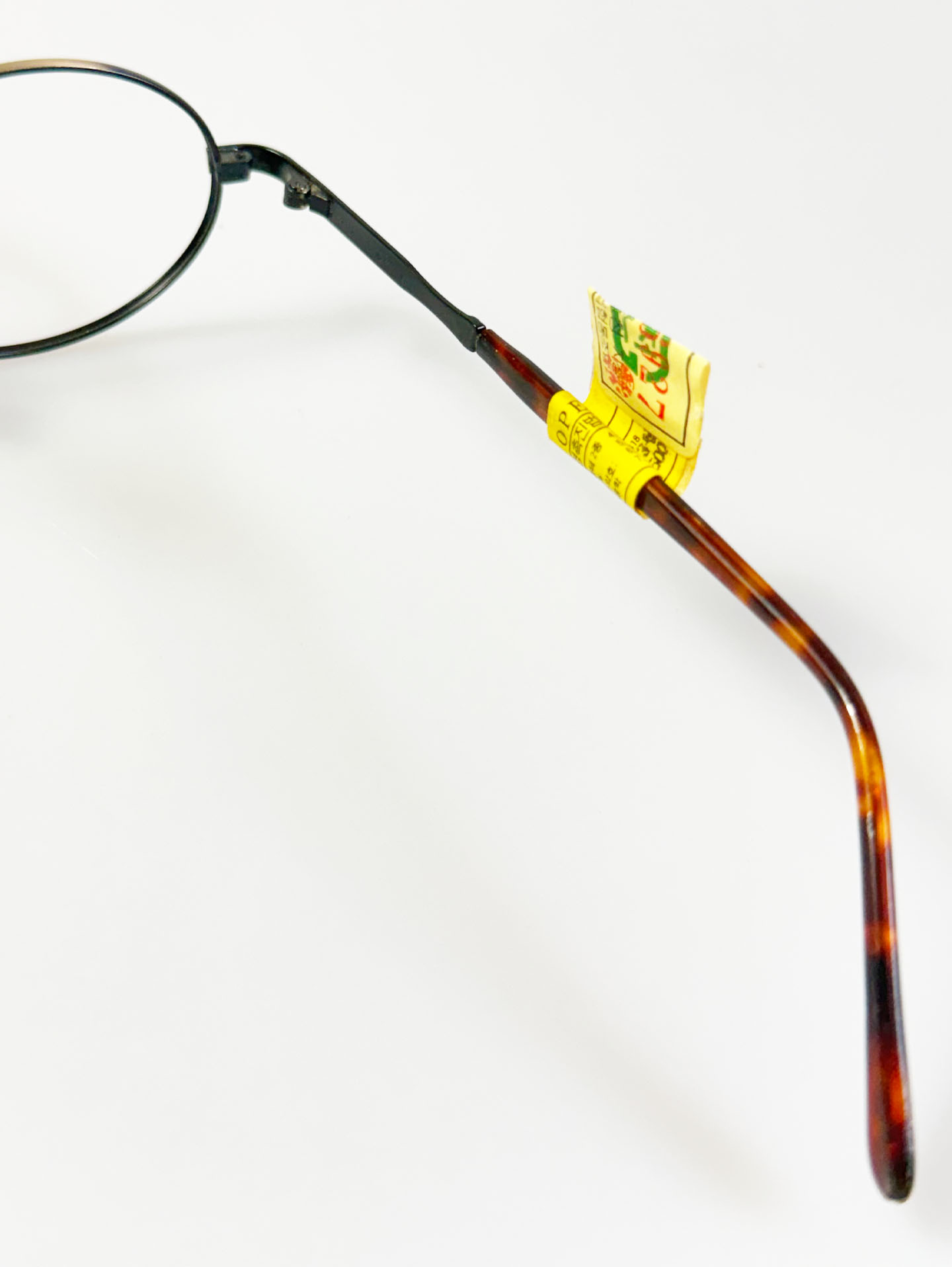 90's OPERA Antique Gold & Black Two-Tone Oval Metal Glasses