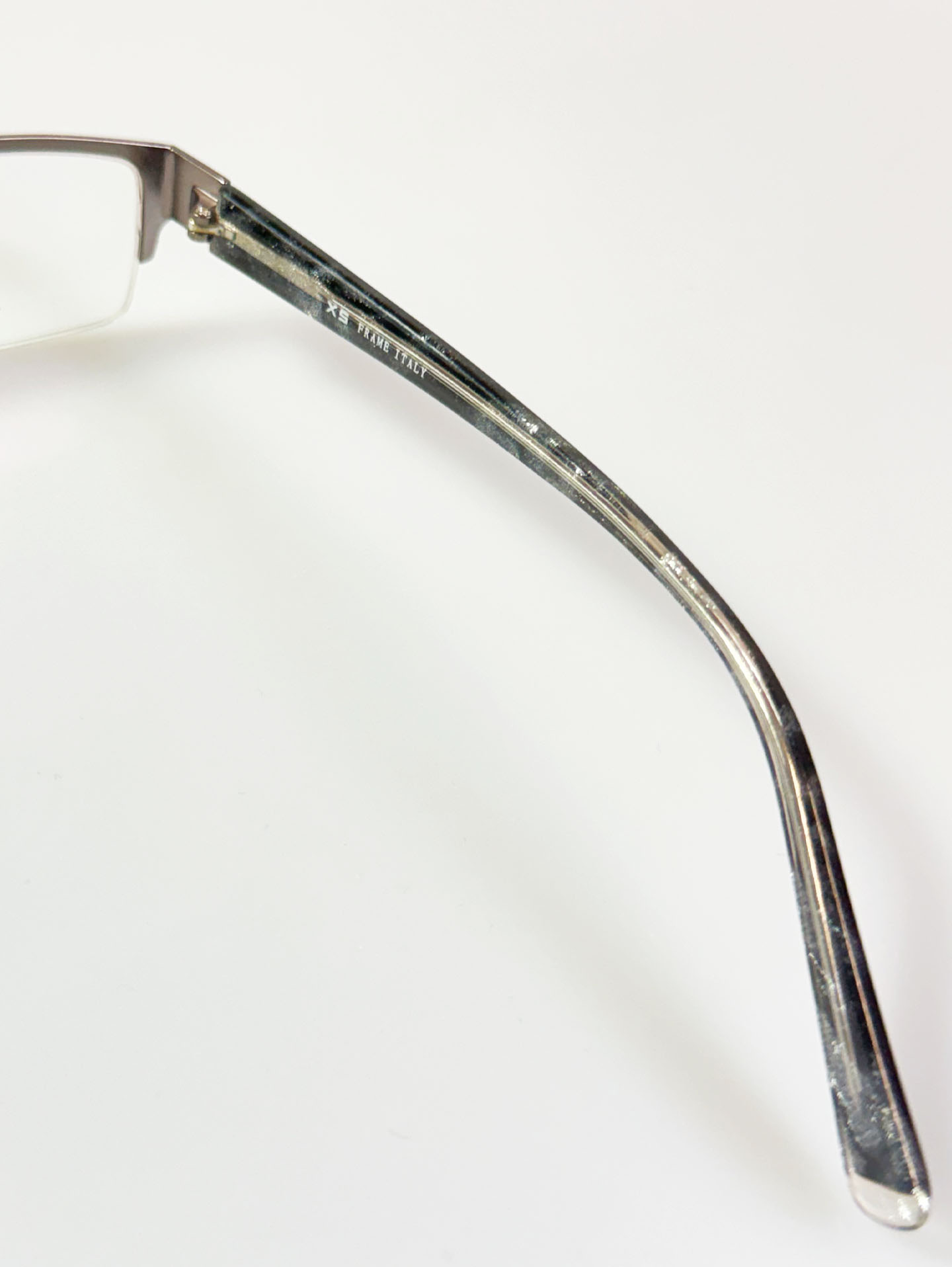 90’s X5 Slim Square Half-Rim Metal Glasses