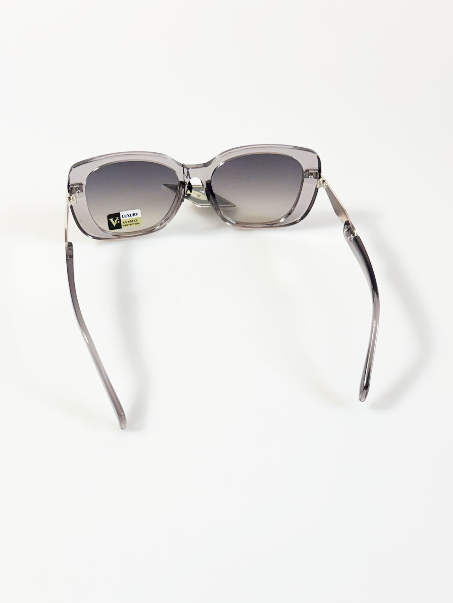 VG EYEWEAR Smoke Gray Oversized Square Acetate Sunglasses