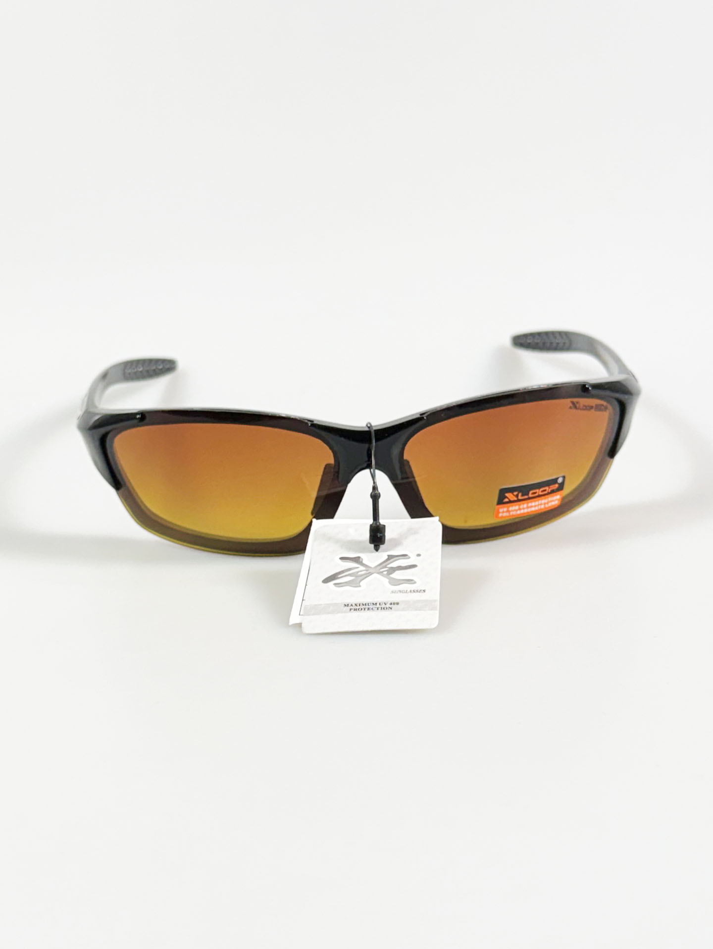 XLOOP Black Sport Wraparound Tint Sunglasses