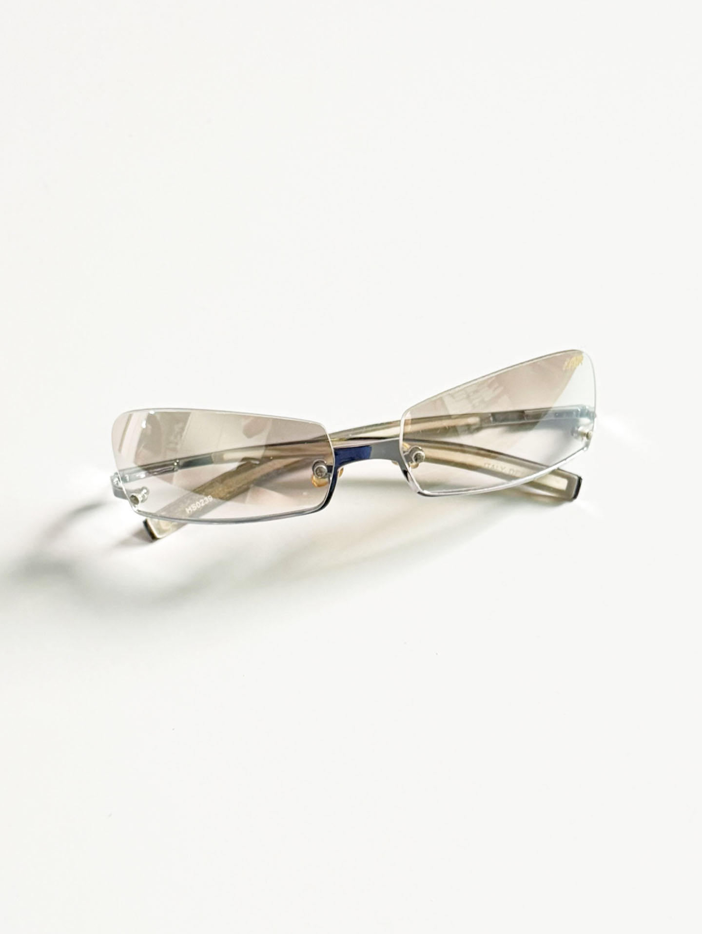 90's AIR Rimless Shield Metal Frame Sunglasses