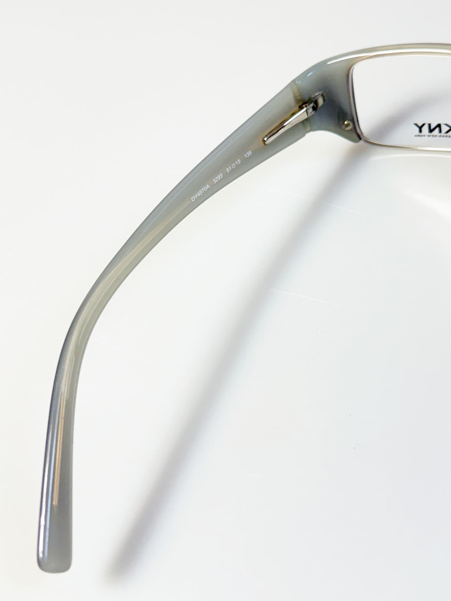 DKNY Purple & Silver Square Combination Frame Glasses